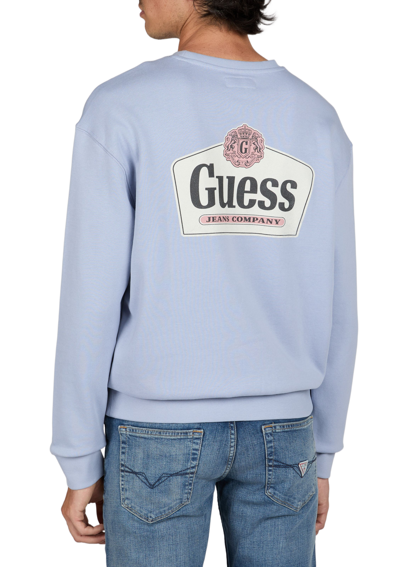 Gerader Baumwoll-Sweater GUESS Violett