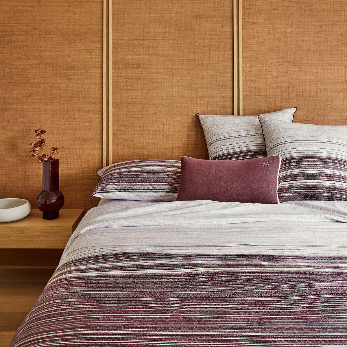 Drap housse en satin de coton, terra roxa BOSS HOME Multicolore