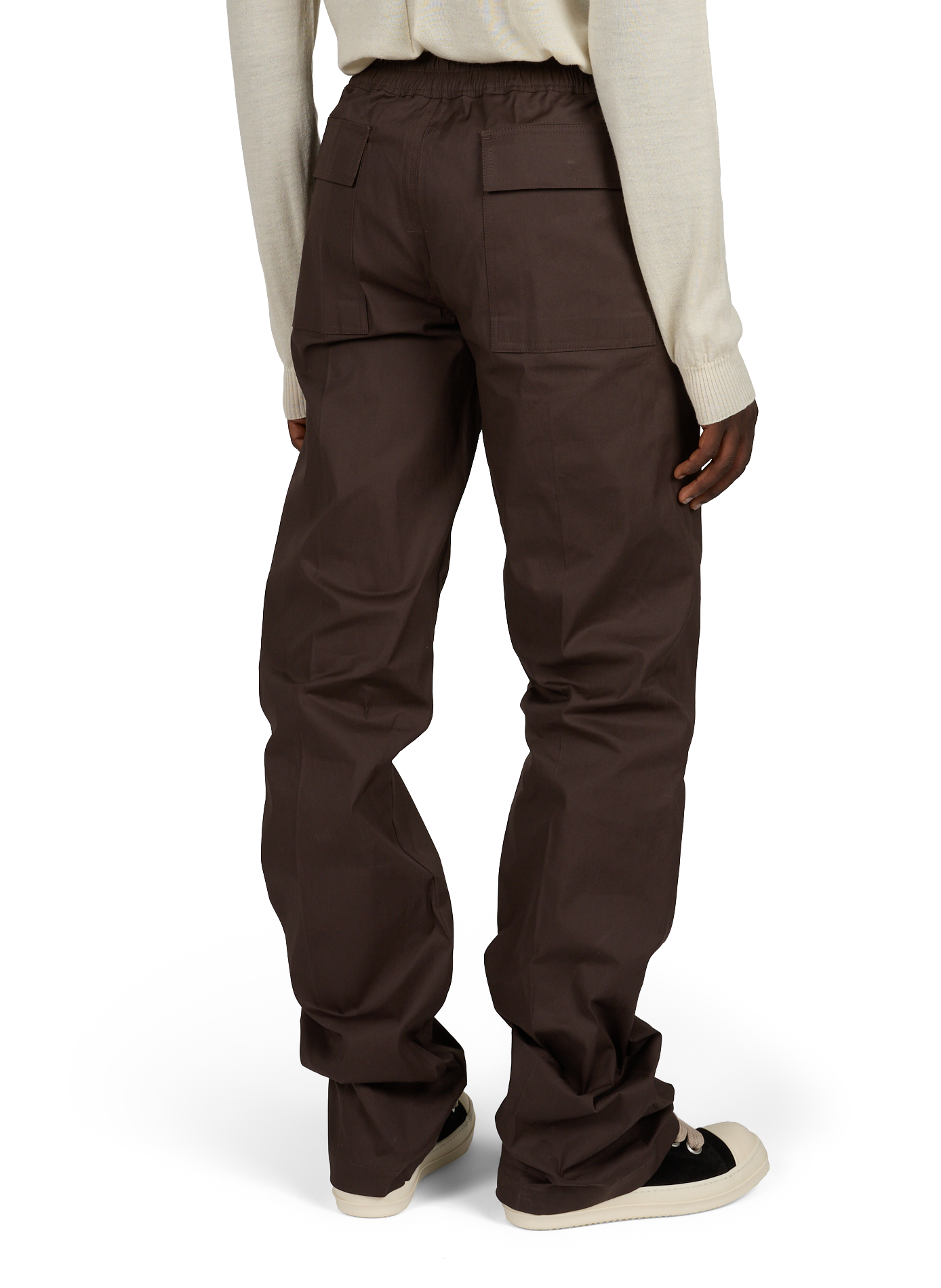 Pantalon à cordon de serrage Dietrich en coton RICK OWENS Marron