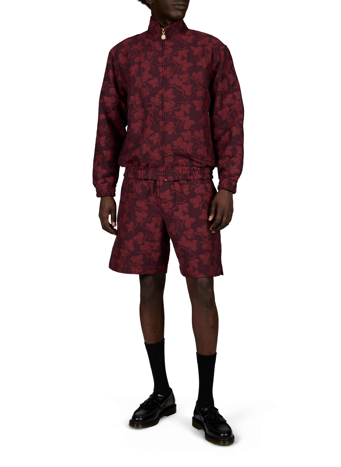 Veste survêtement Feuille de Vigne en coton mélangé DROLE DE MONSIEUR Rouge