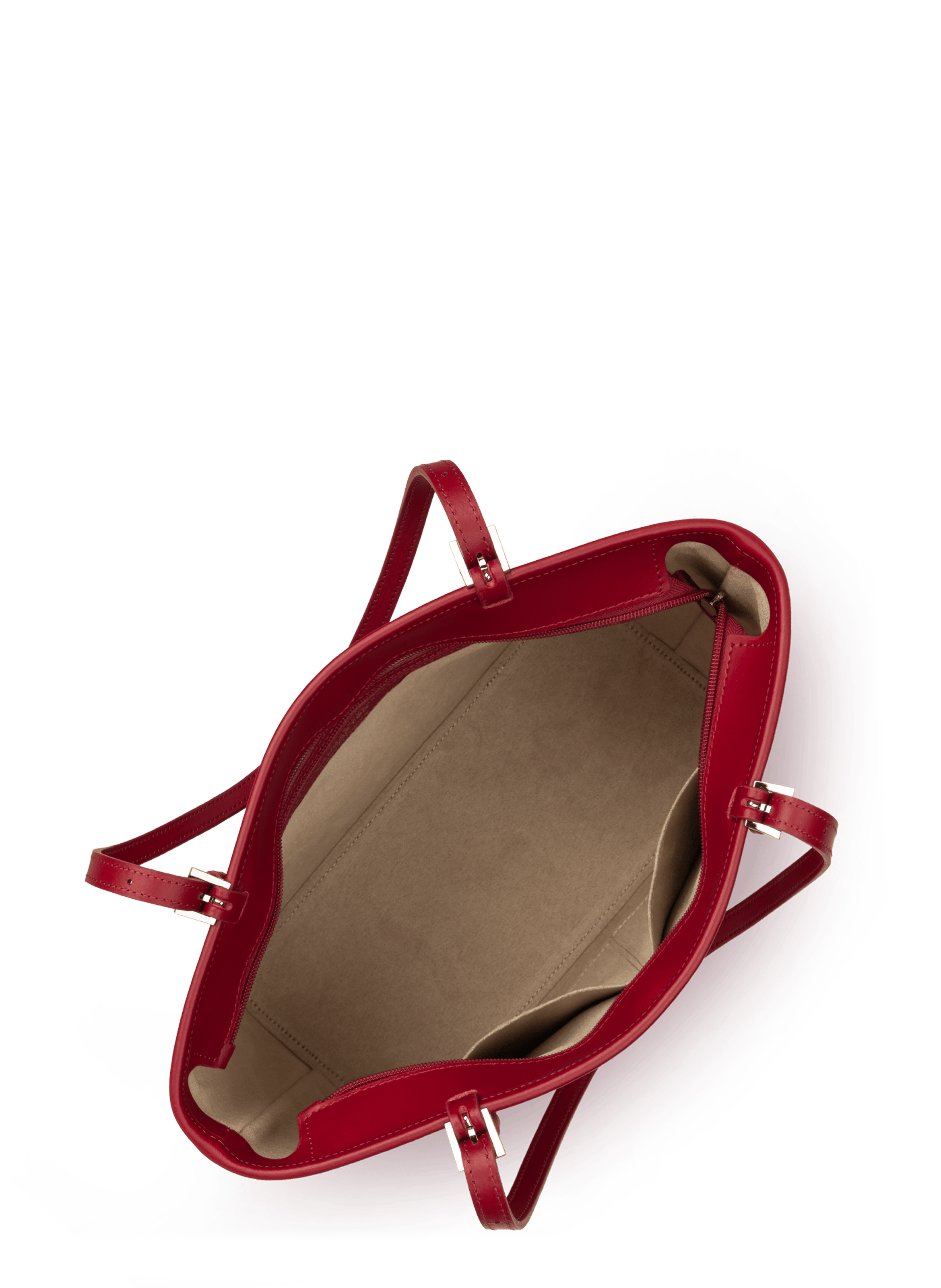 Sac cabas épaule - smooth LANCASTER Rouge