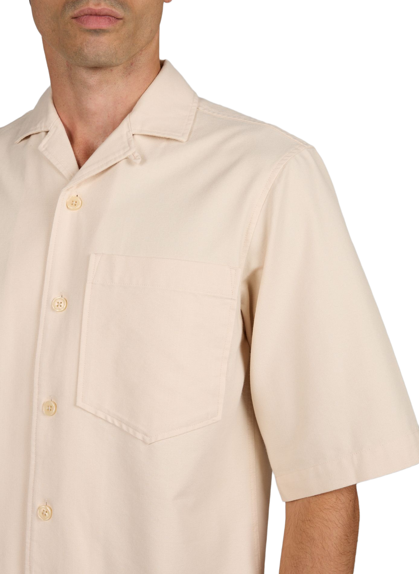 Korte mouwen overhemd Cody van katoen MINIMUM Beige