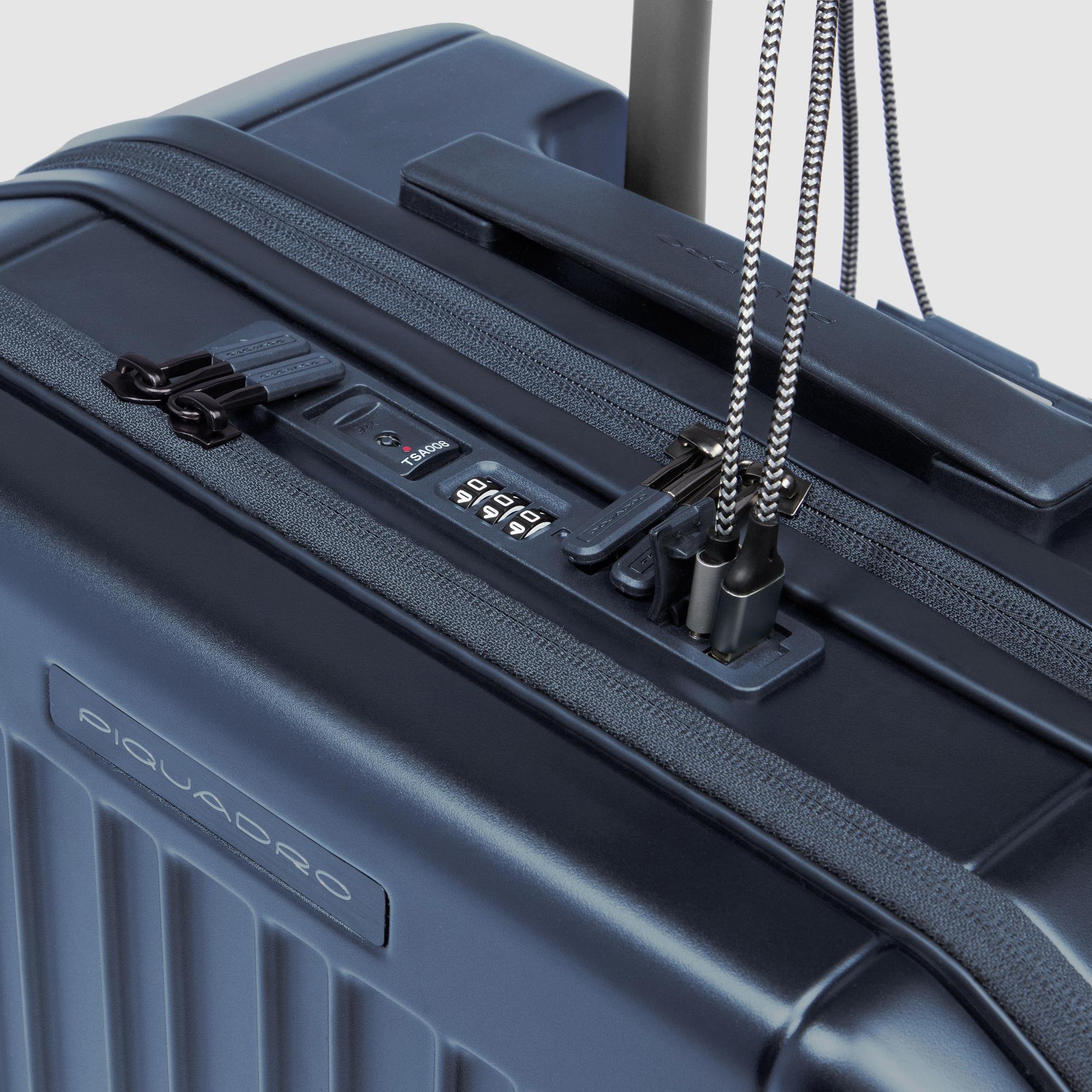 Trolley laptoptas 15,6" PIQUADRO Blauw