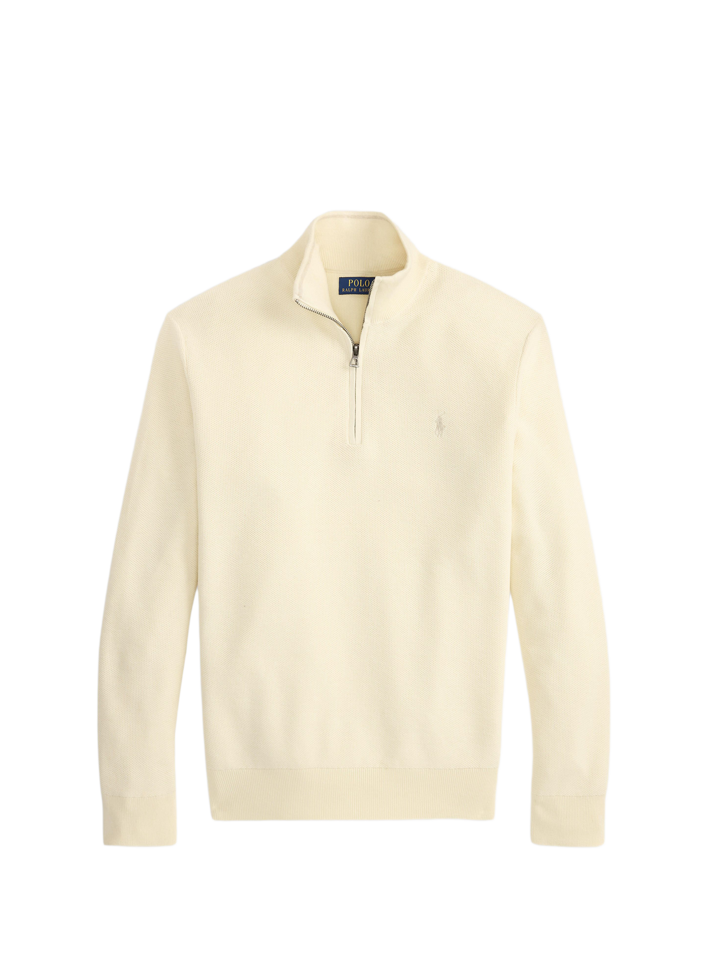 Pull droit col camionneur en coton POLO RALPH LAUREN Beige