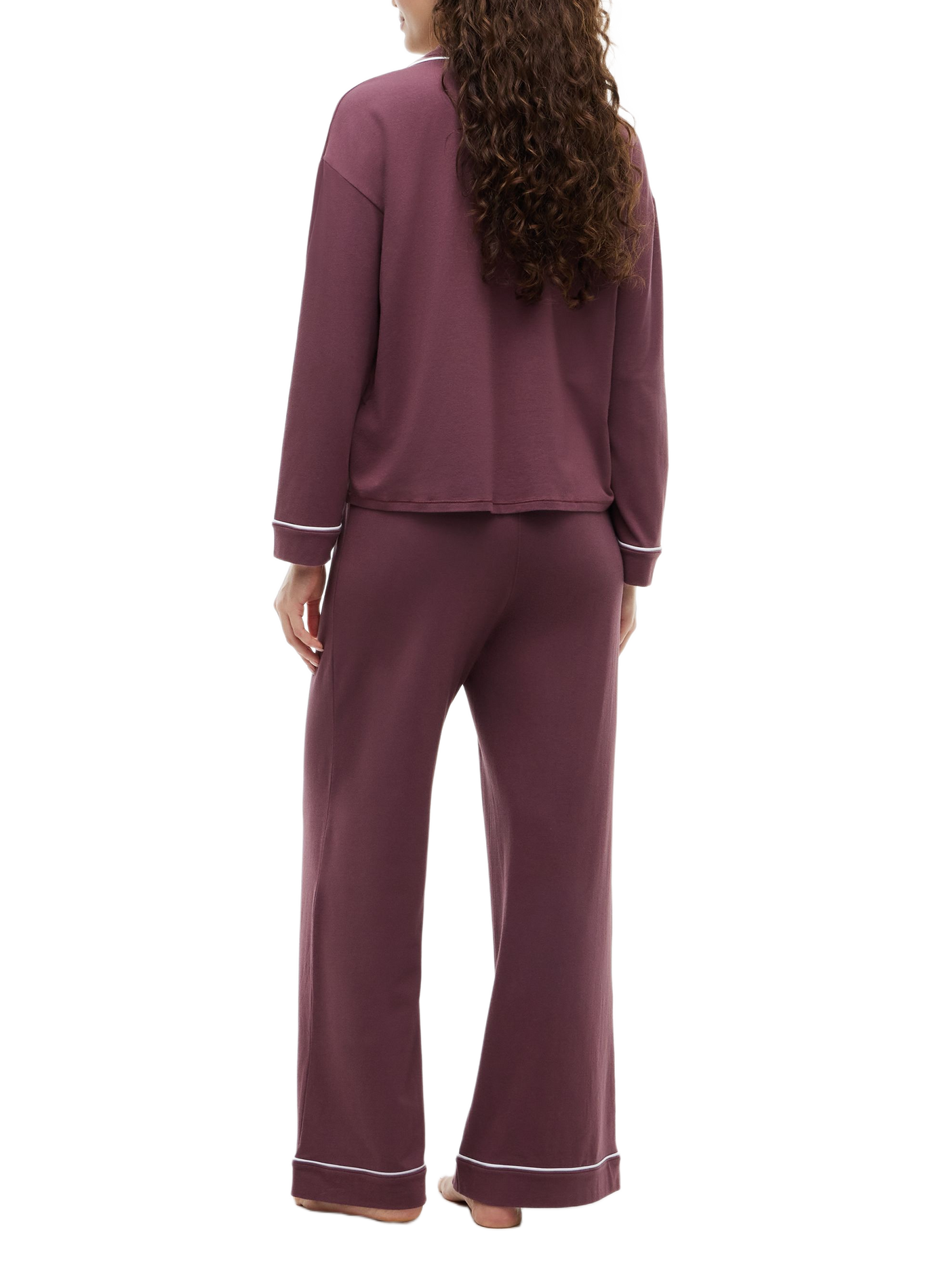Pyjama long uni en coton mélangé | Violet TOMMY HILFIGER Femme