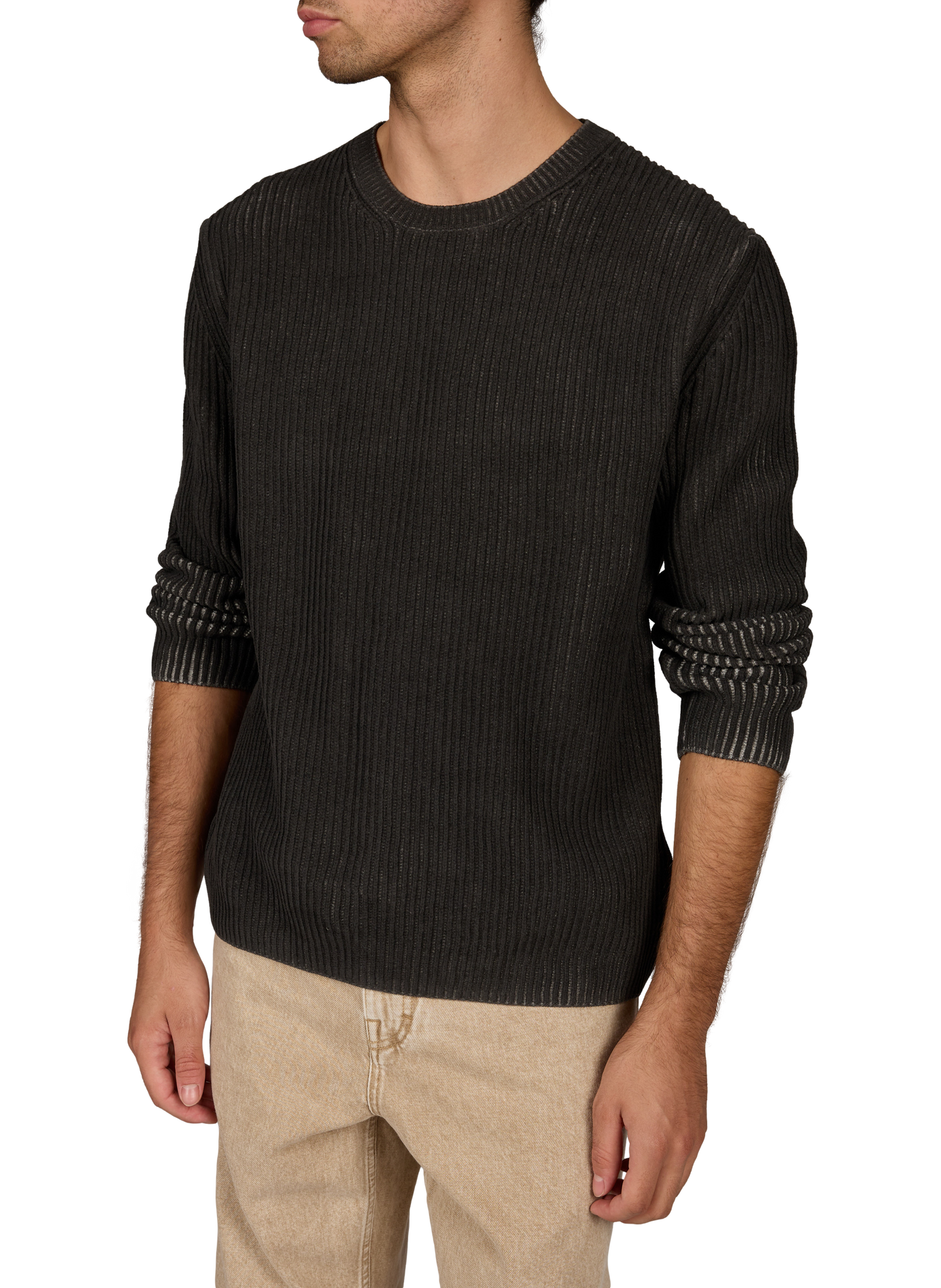 Gerader Rundhalspullover aus Baumwolle CP COMPANY Grau