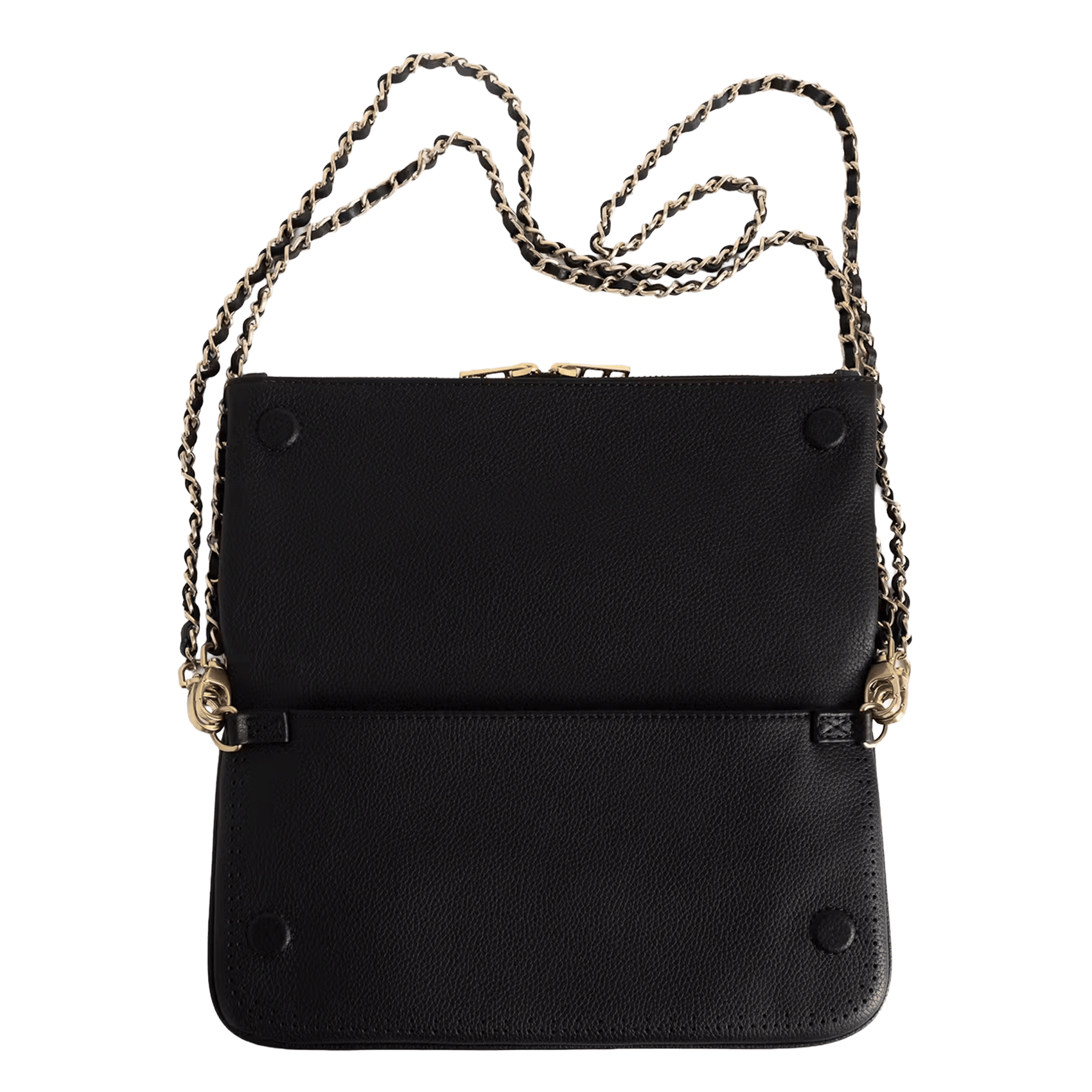 Sac bandoulière à strass en cuir rock ZADIG&VOLTAIRE Noir