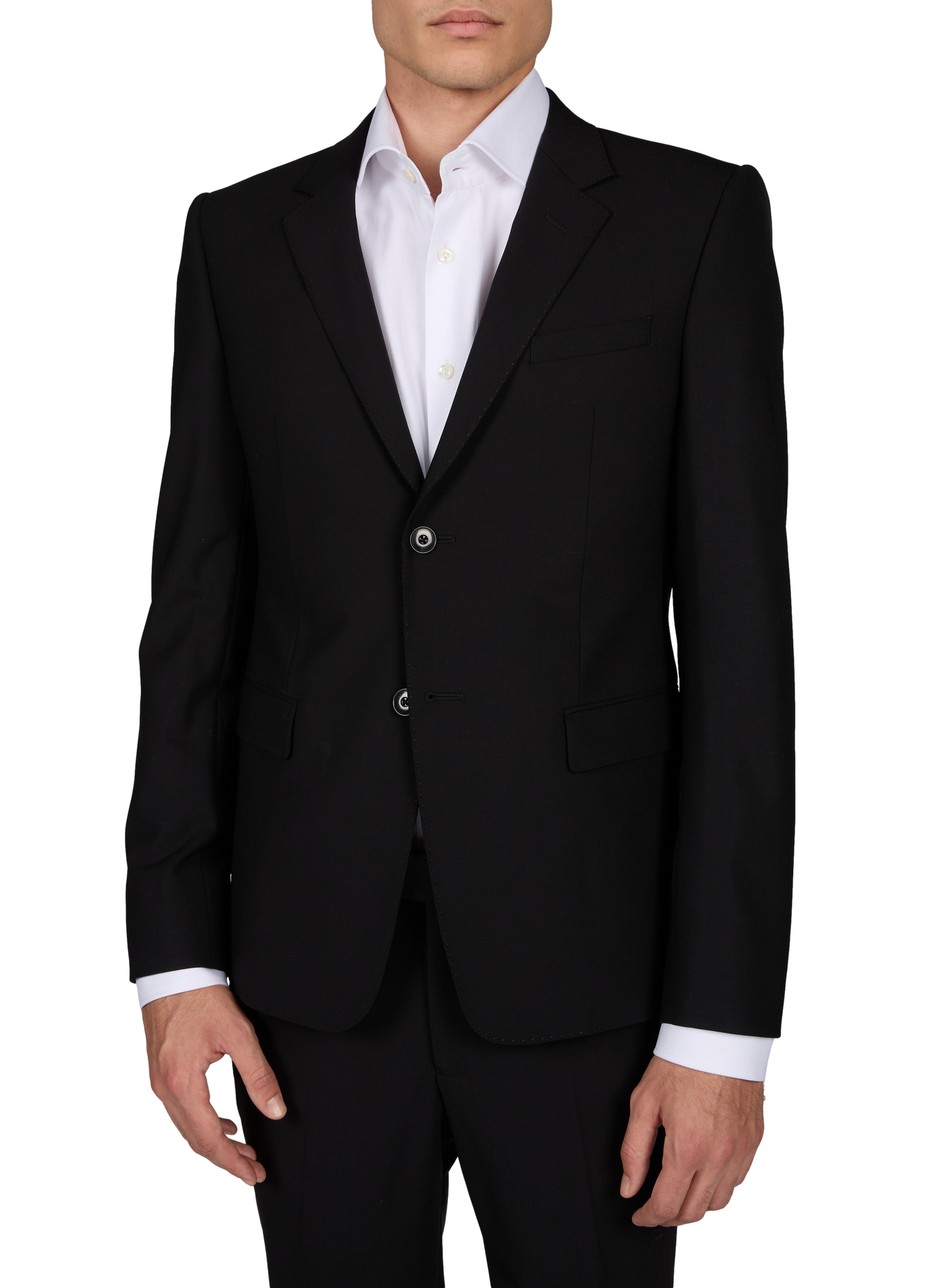 Gerader Wollblazer EMPORIO ARMANI Schwarz