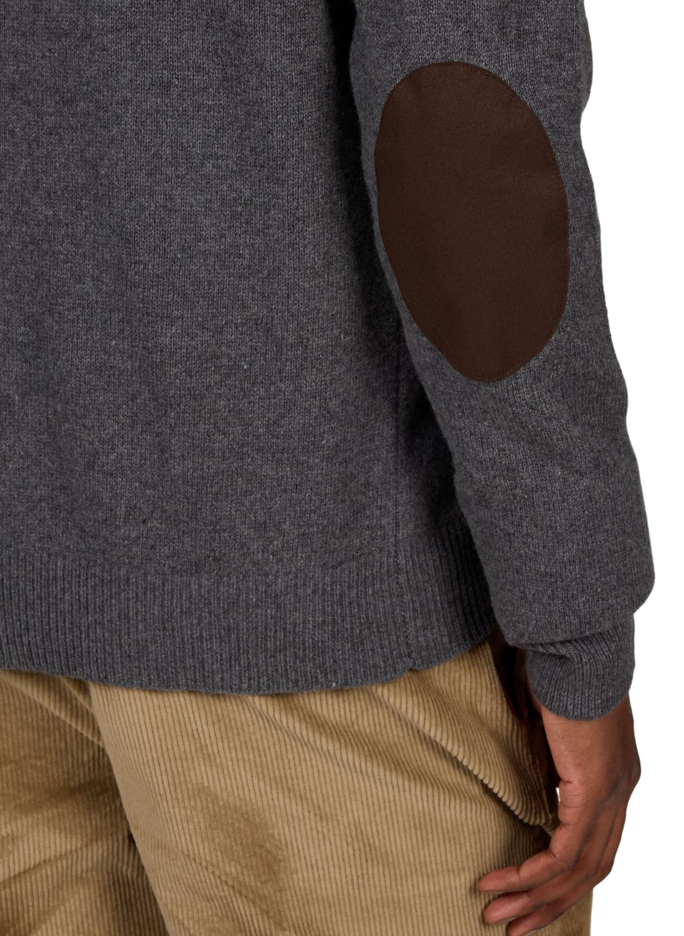 Straight-fit zip-up high-neck wool jumper HACKETT Grey