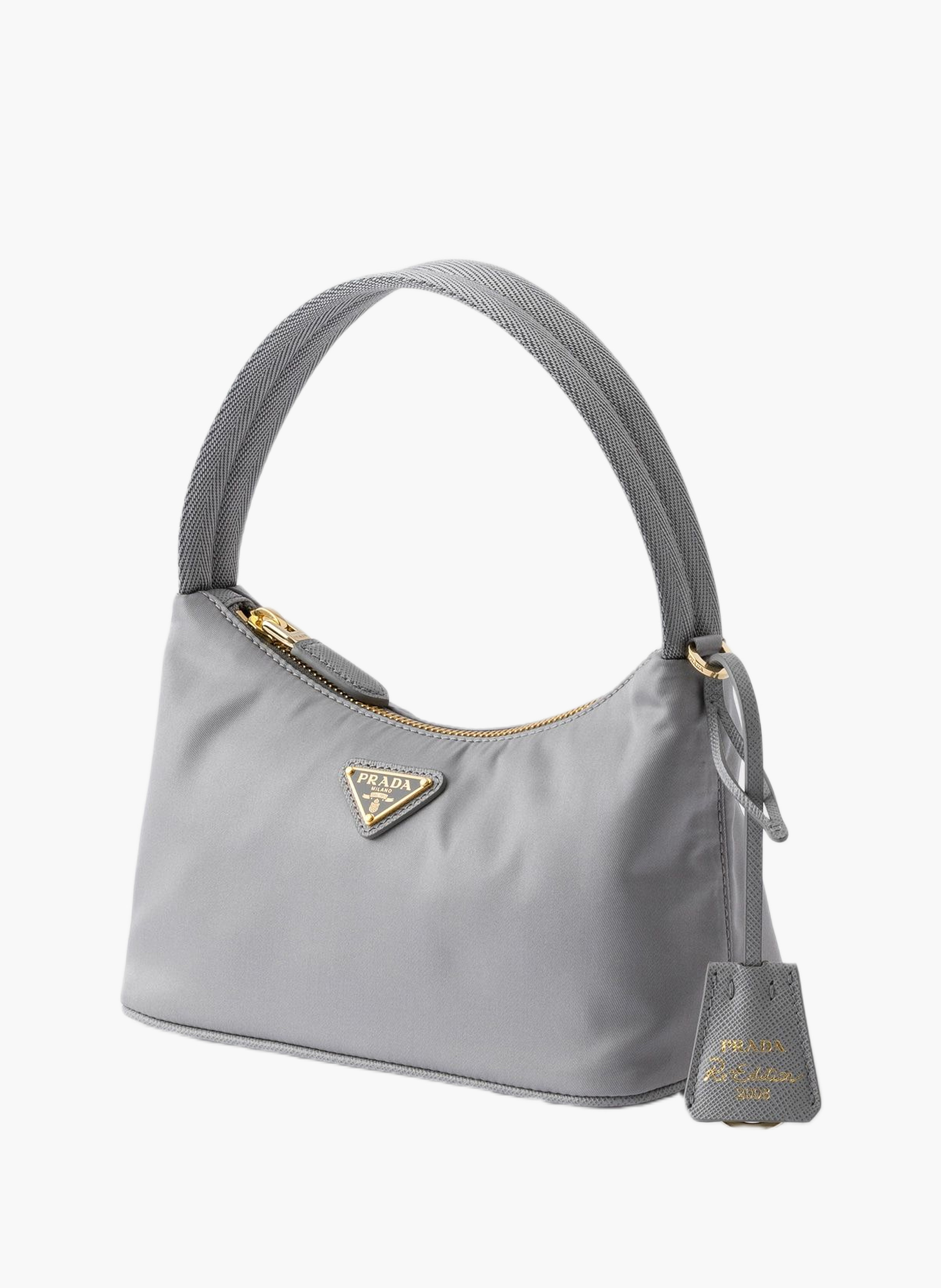 Mini sac prada re-edition 2008 en re-nylon PRADA Gris