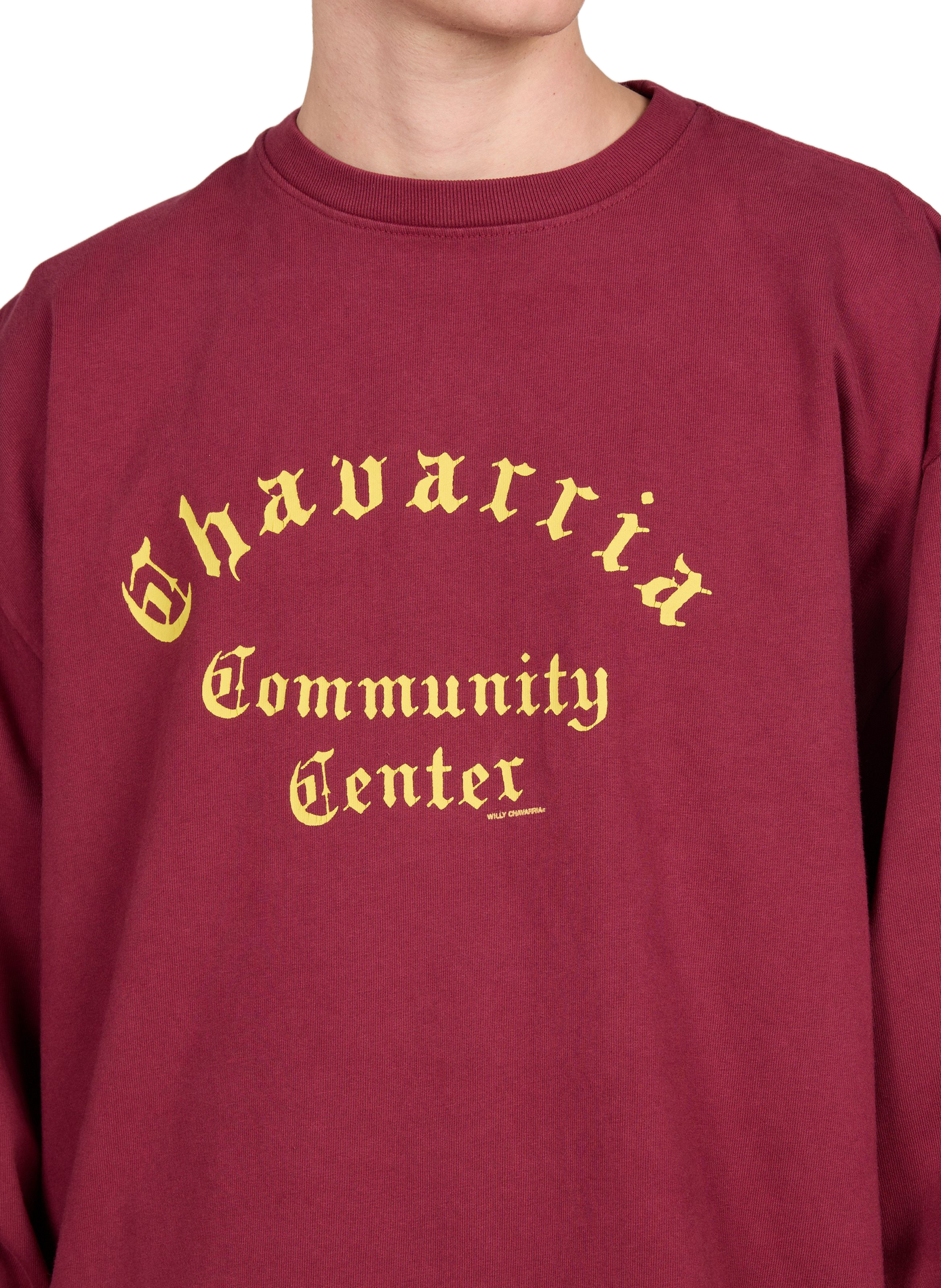 Oversized round neck cotton t-shirt WILLY CHAVARRIA Red