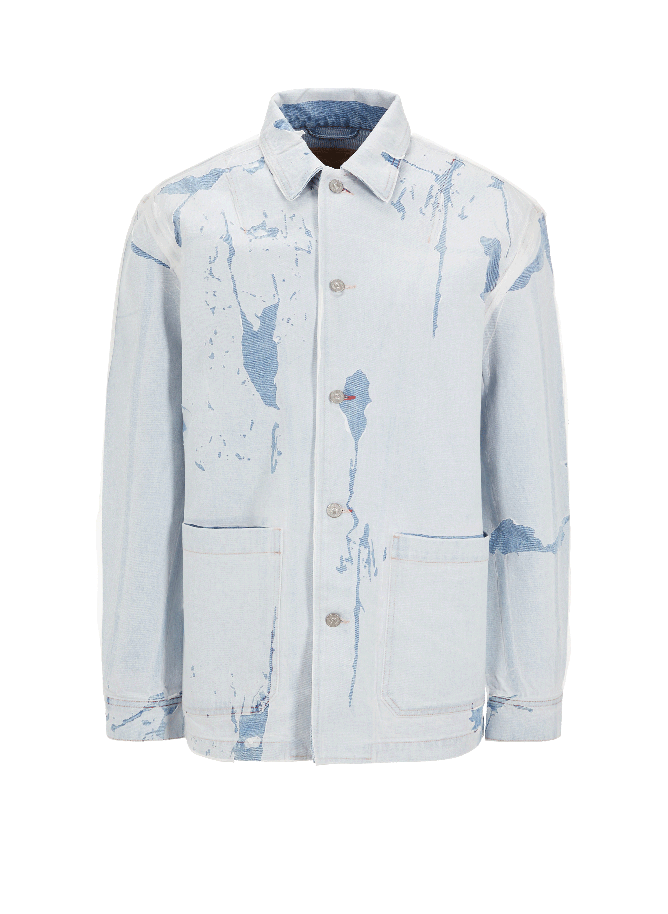 Veste en jean bi-matière