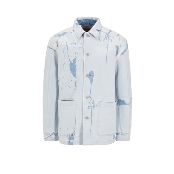 Veste en jean bi-matière