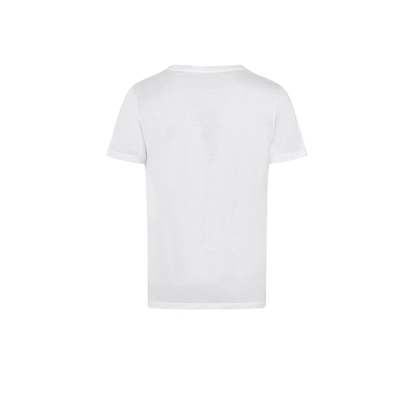 Hanro Cotton Sporty V-neck Cotton T-shirt In White