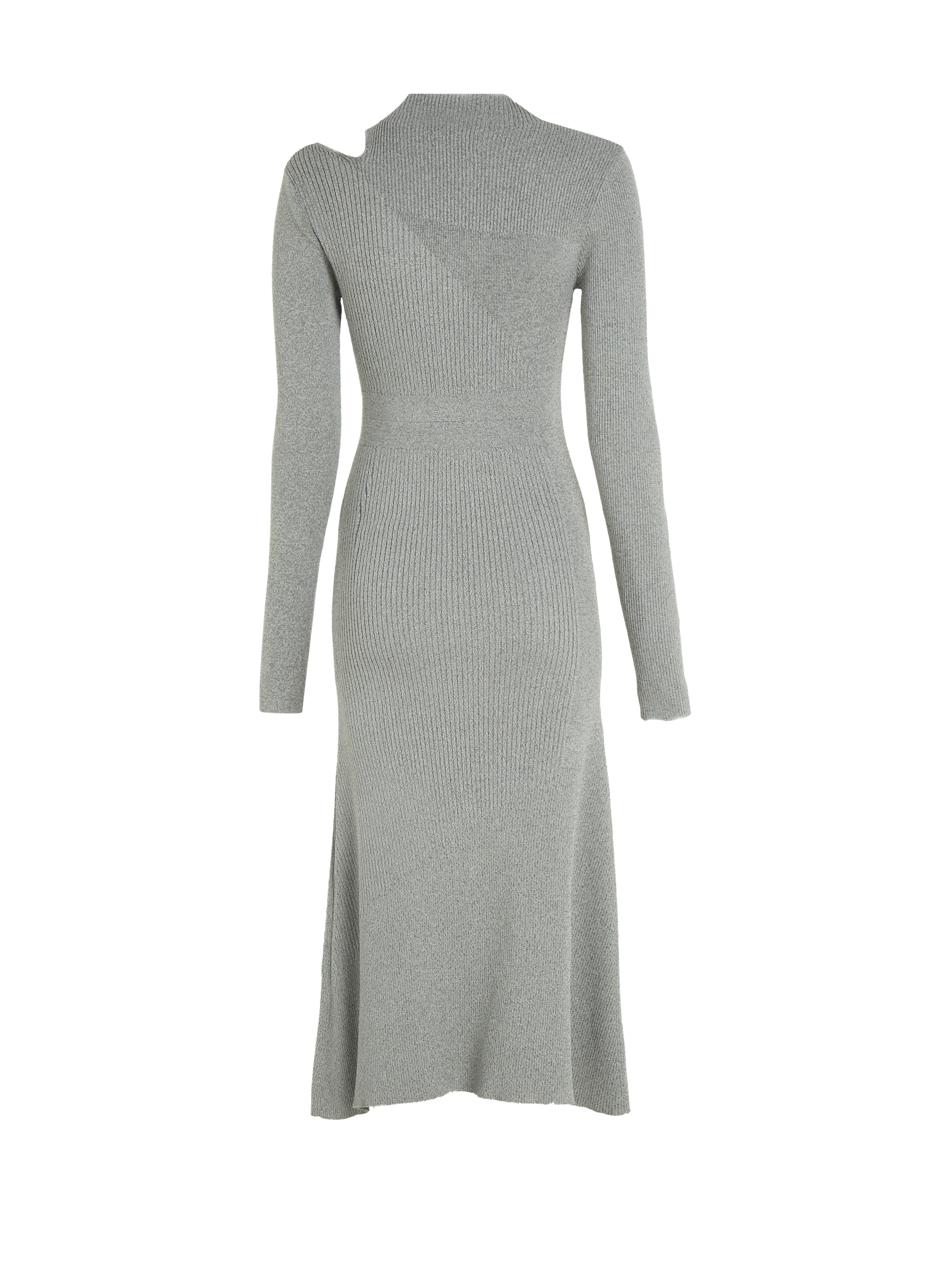 Robe longue côtelée