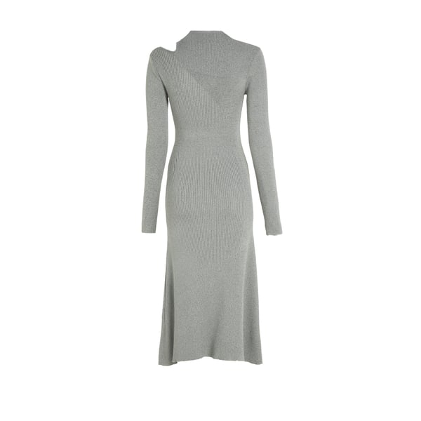 Robe longue côtelée