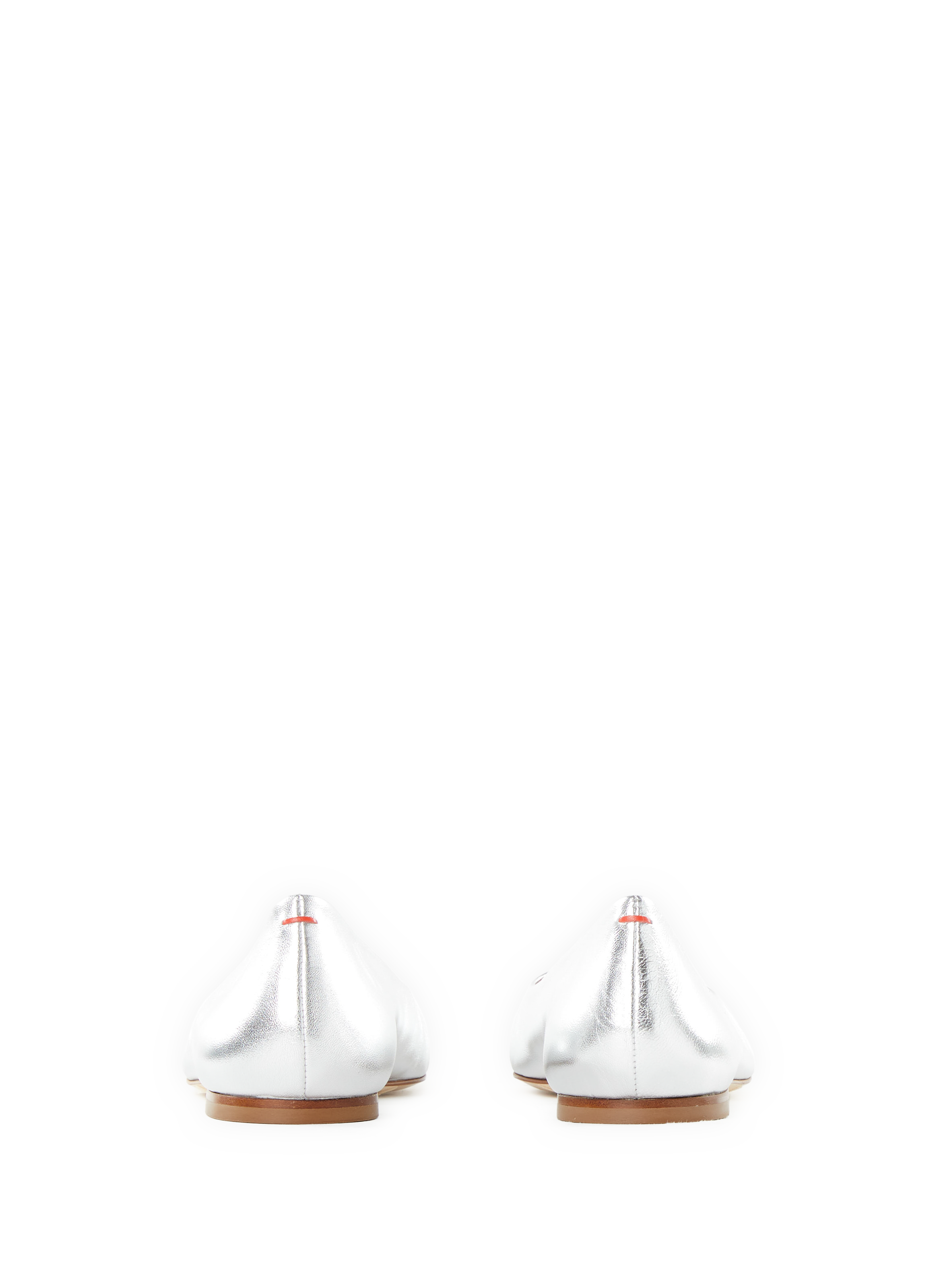 Ballerines satiné en cuir nappa  AEYDE Argent