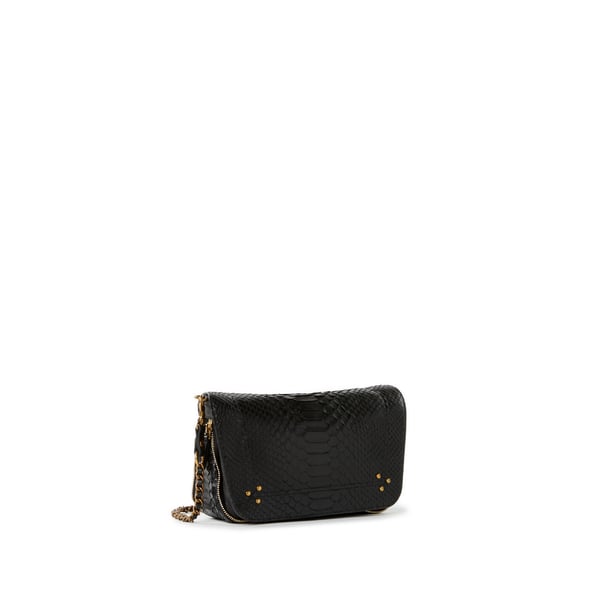 Jérôme Dreyfuss Bobi S Python Handbag In Black