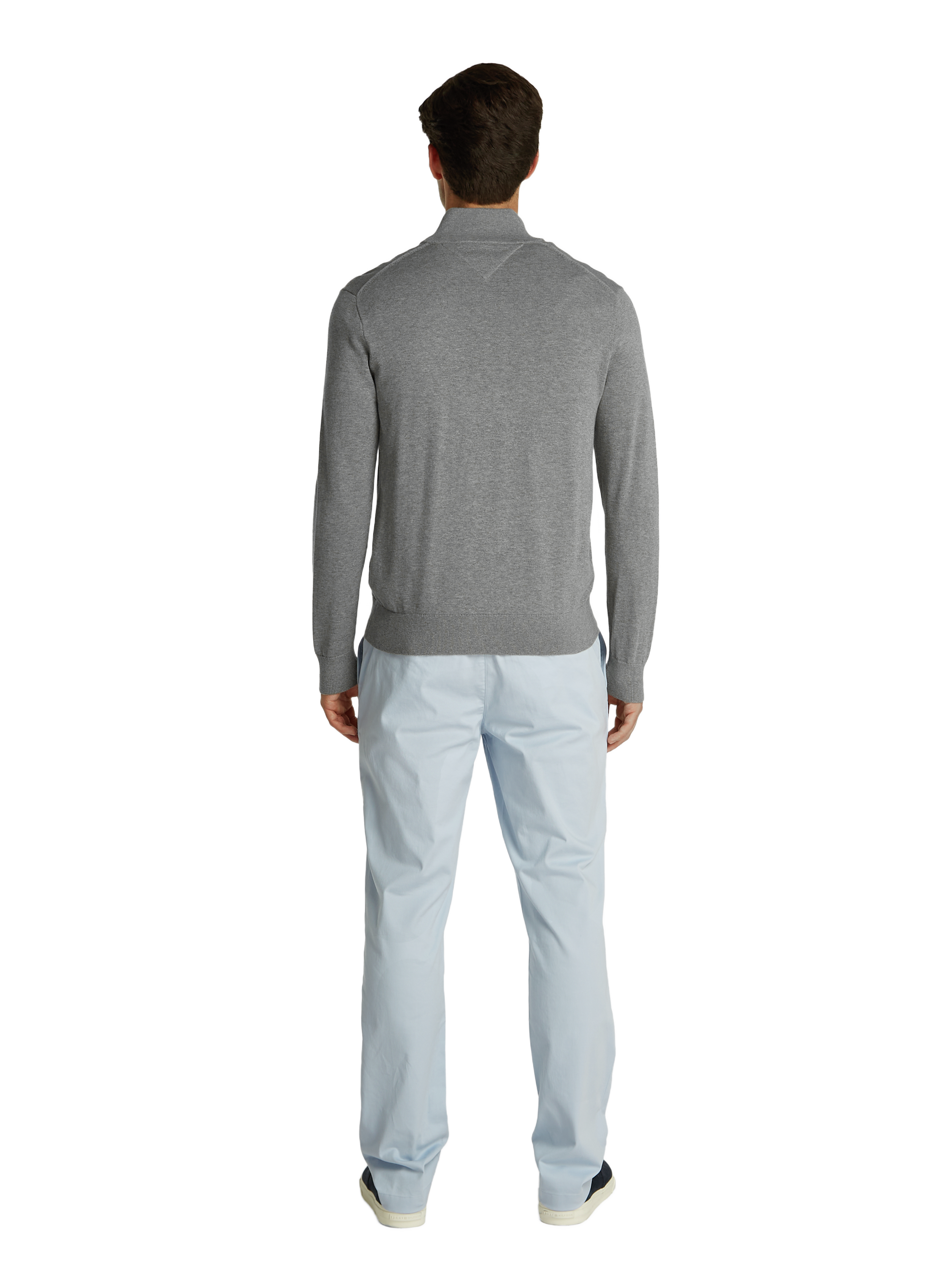 Zip-up sweater with funnel neck TOMMY HILFIGER Grey