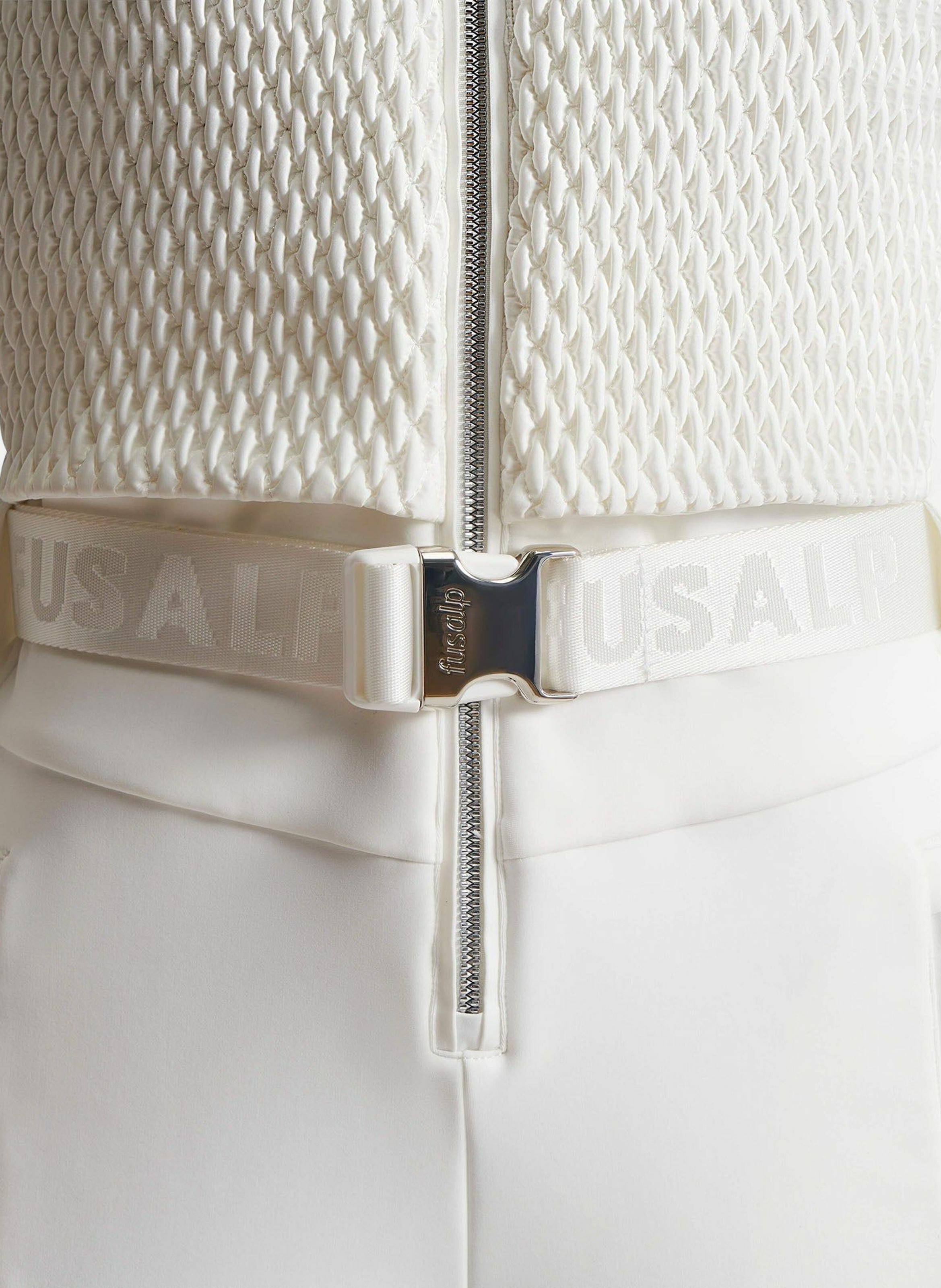 Combinaison de ski marie col montant coupe regular FUSALP Blanc