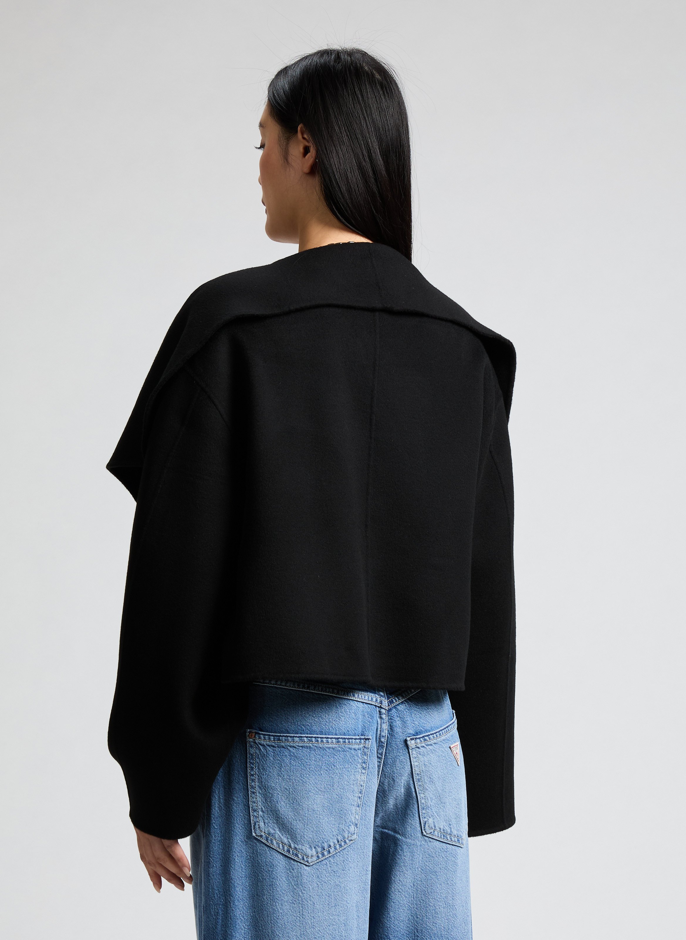 Signature Cropped Wool Jacket TOTEME Black