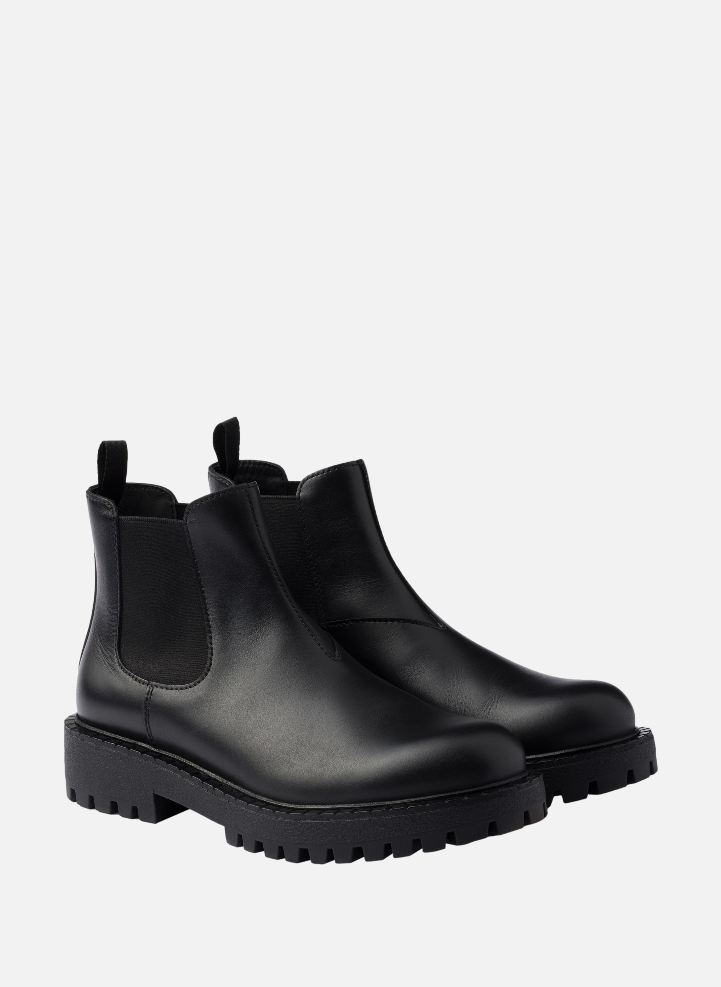 Bottines chelsea en cuir PRADA Noir