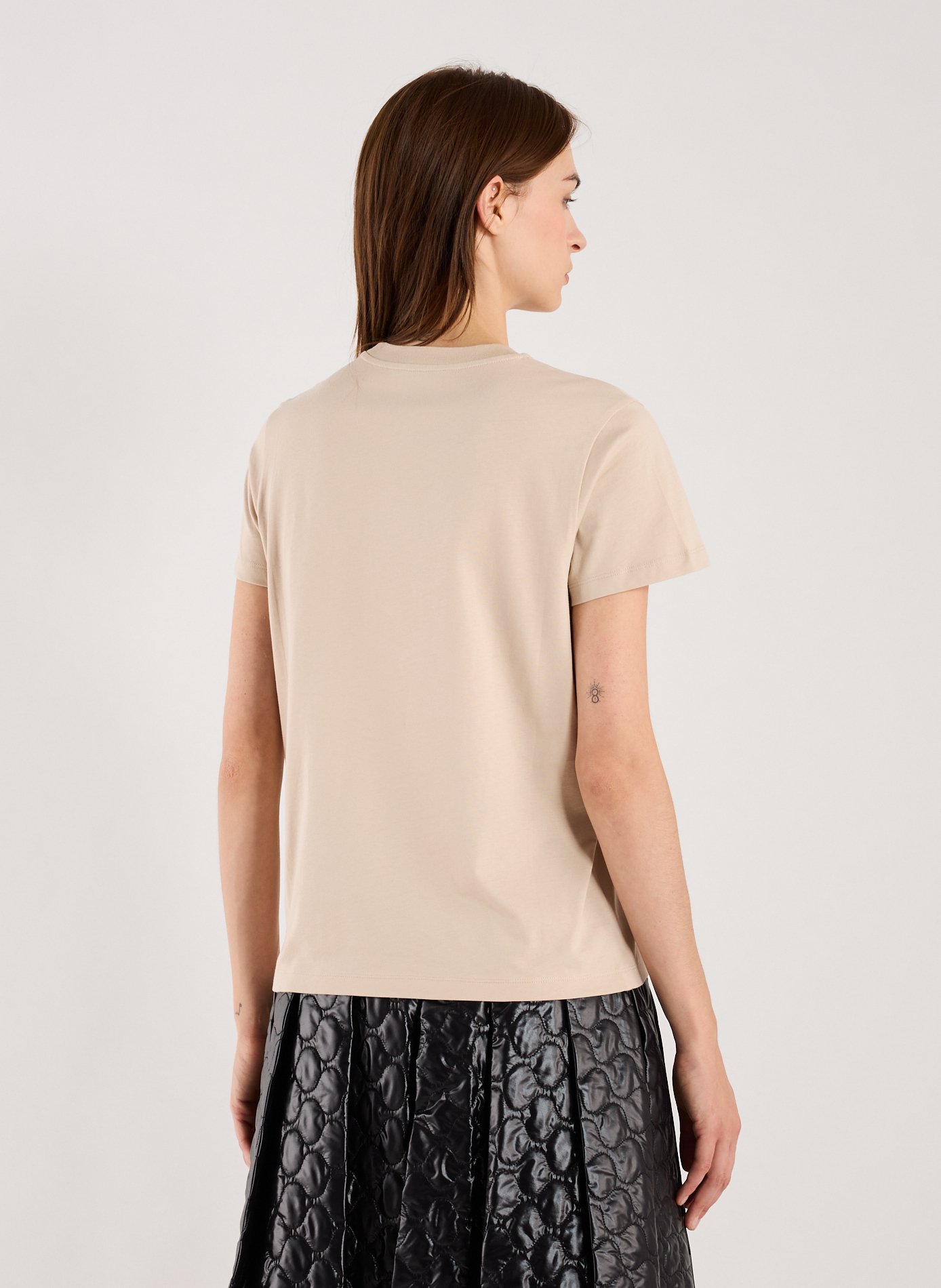 Cotton Logo T-shirt MONCLER Beige