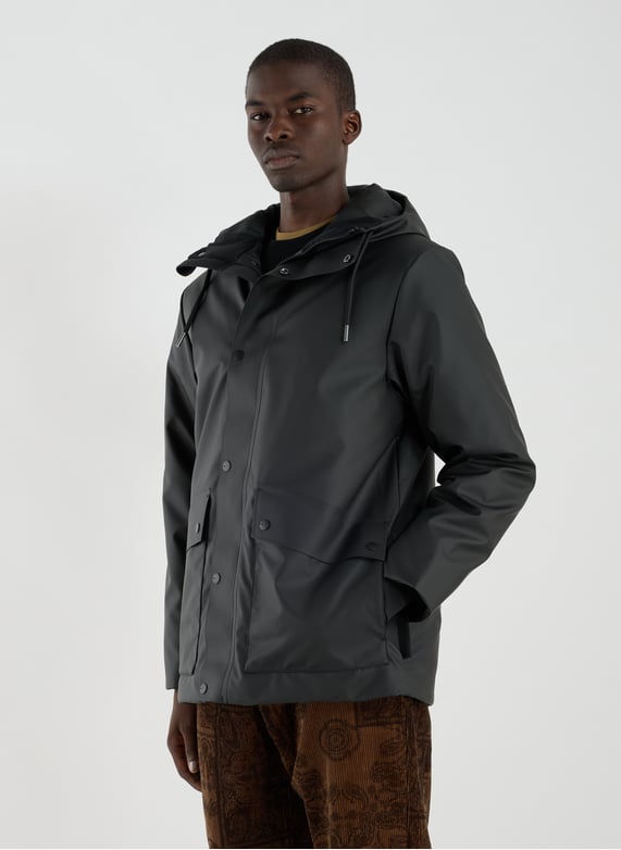 Straight hooded parka | Black by RAINS Straight hooded parka Black
