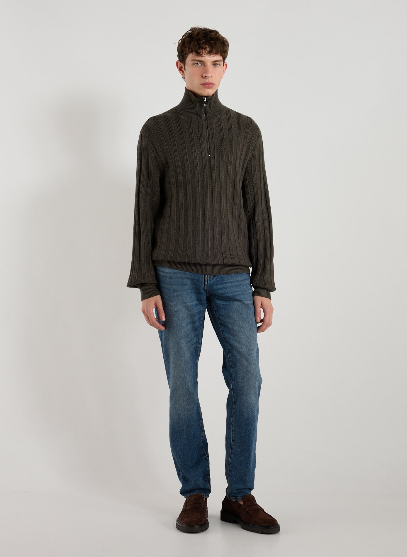 Slim-fit cotton-blend jeans ARMANI EXCHANGE Blue