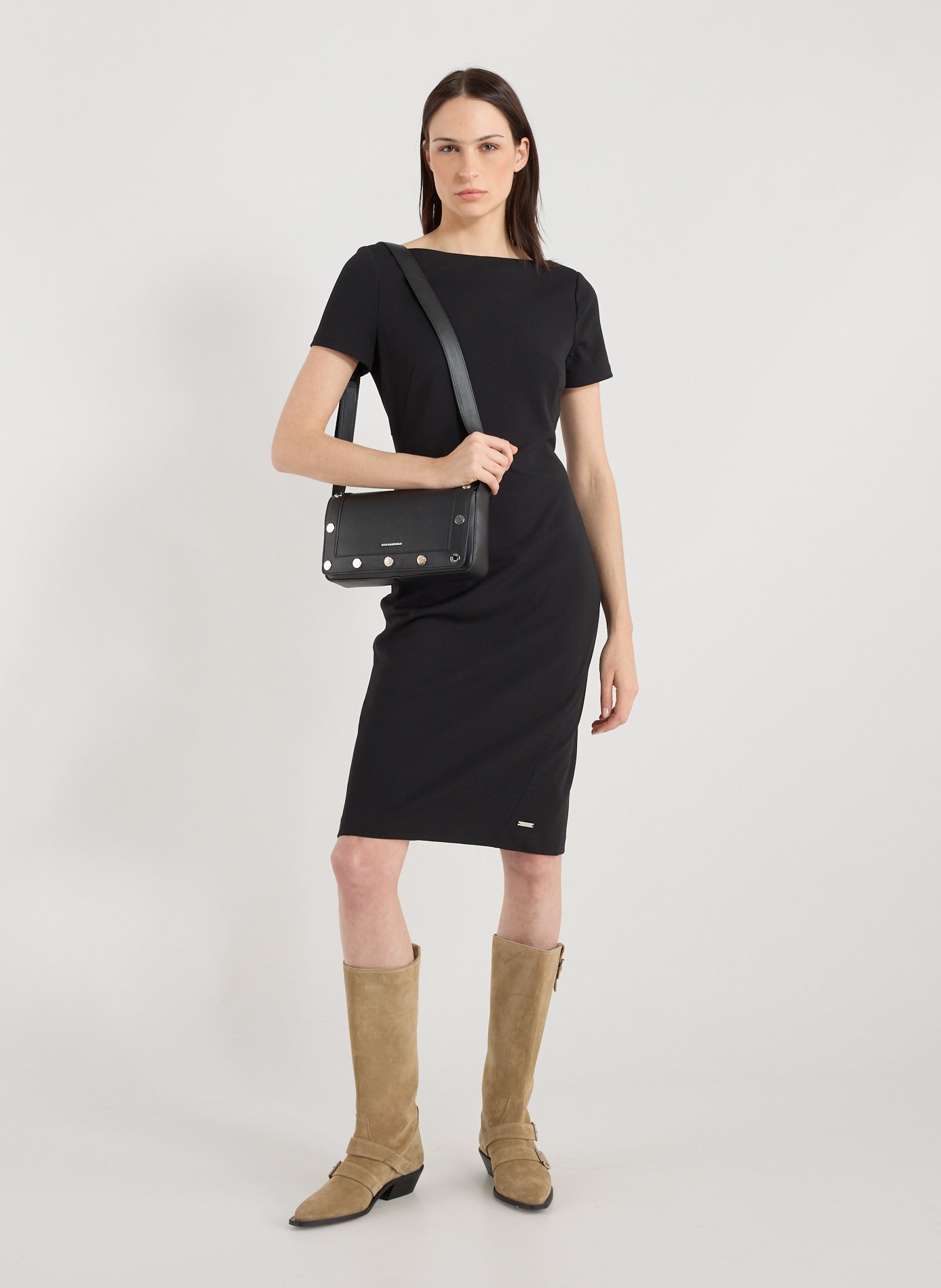 Straight midi dress CALVIN KLEIN Black