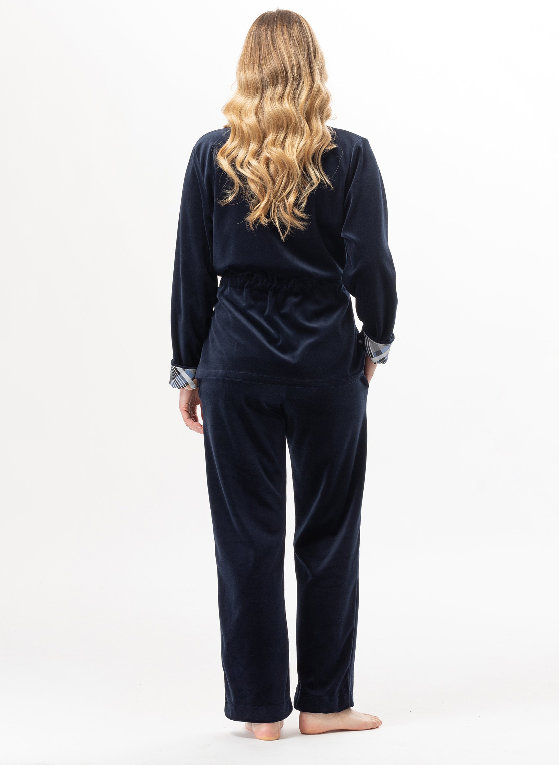 Ensemble homewear en velours bradley 126 LE CHAT Bleu