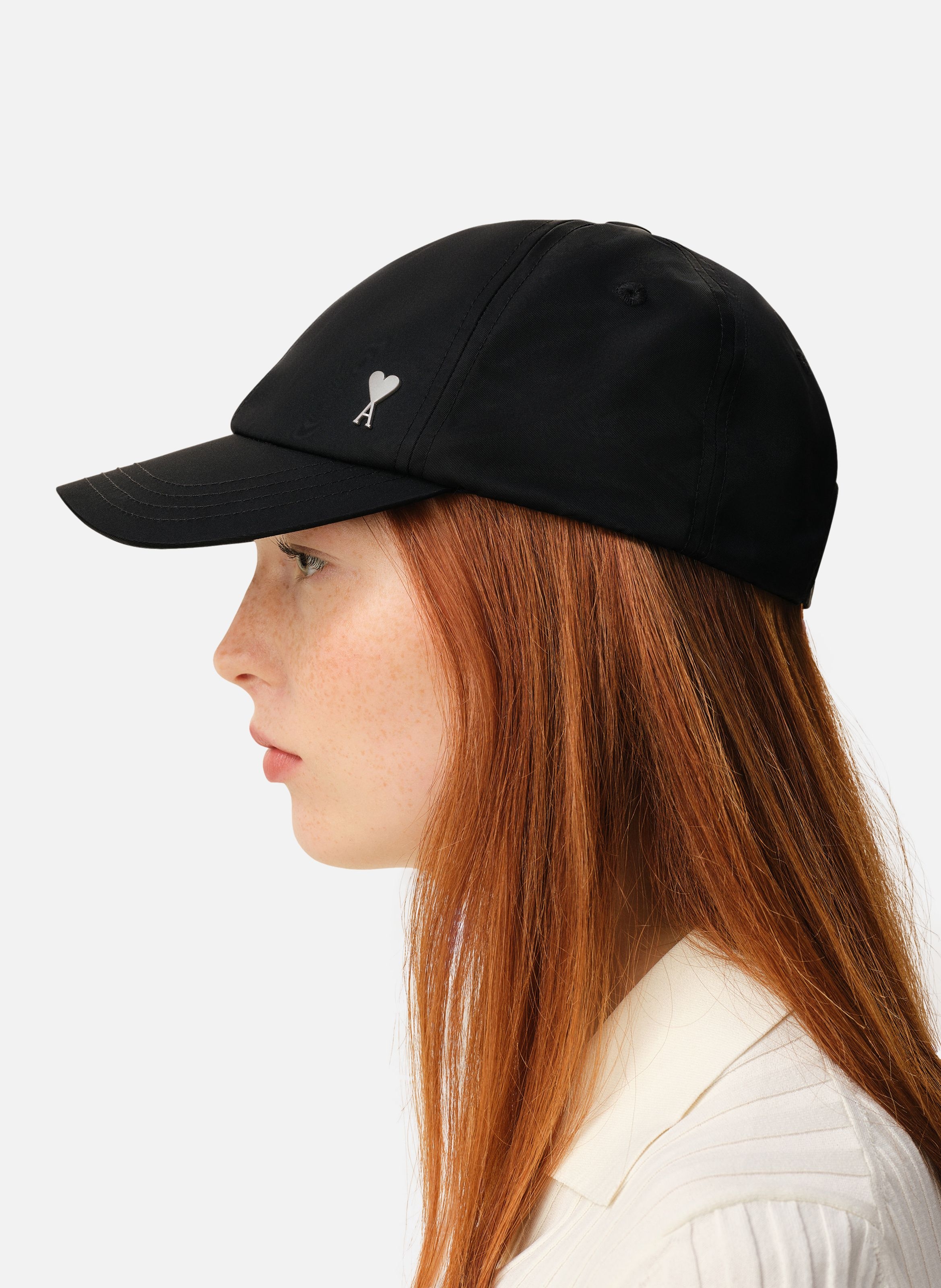 Casquette rivet ami de coeur unisexe en nylon AMI PARIS Noir