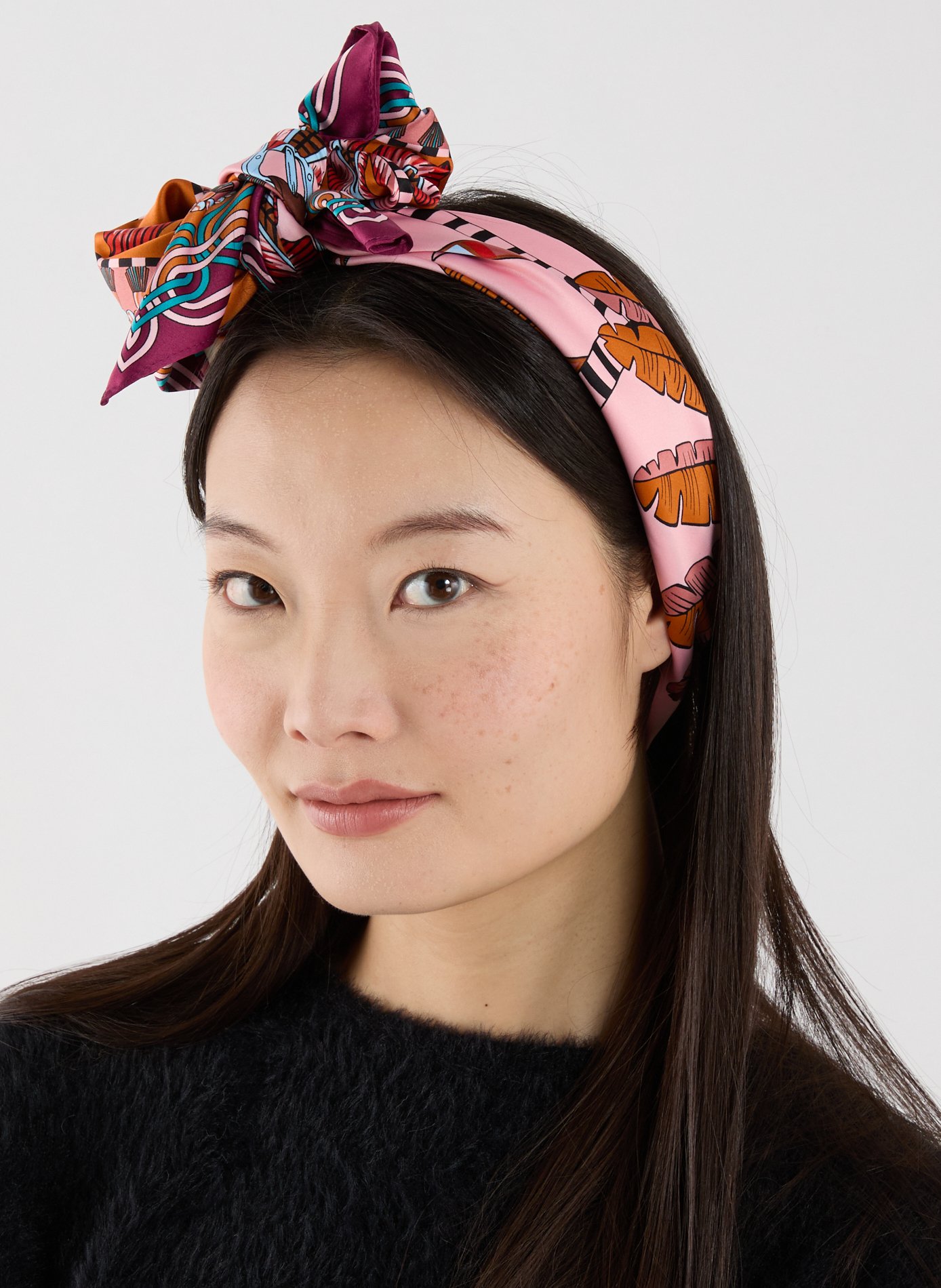 Printed scarf WILD Pink