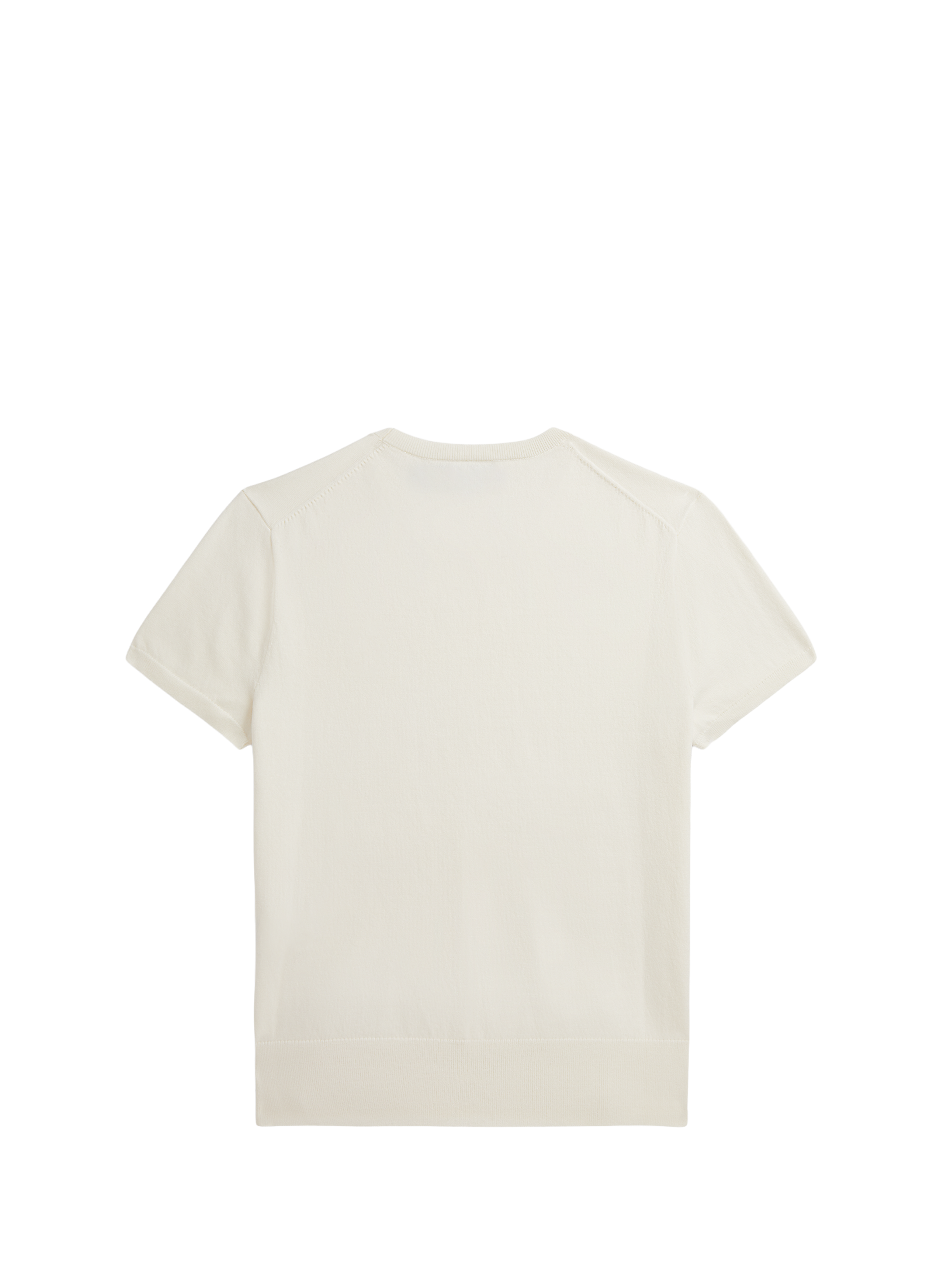 Pull manches courtes en coton mélangé POLO RALPH LAUREN Beige