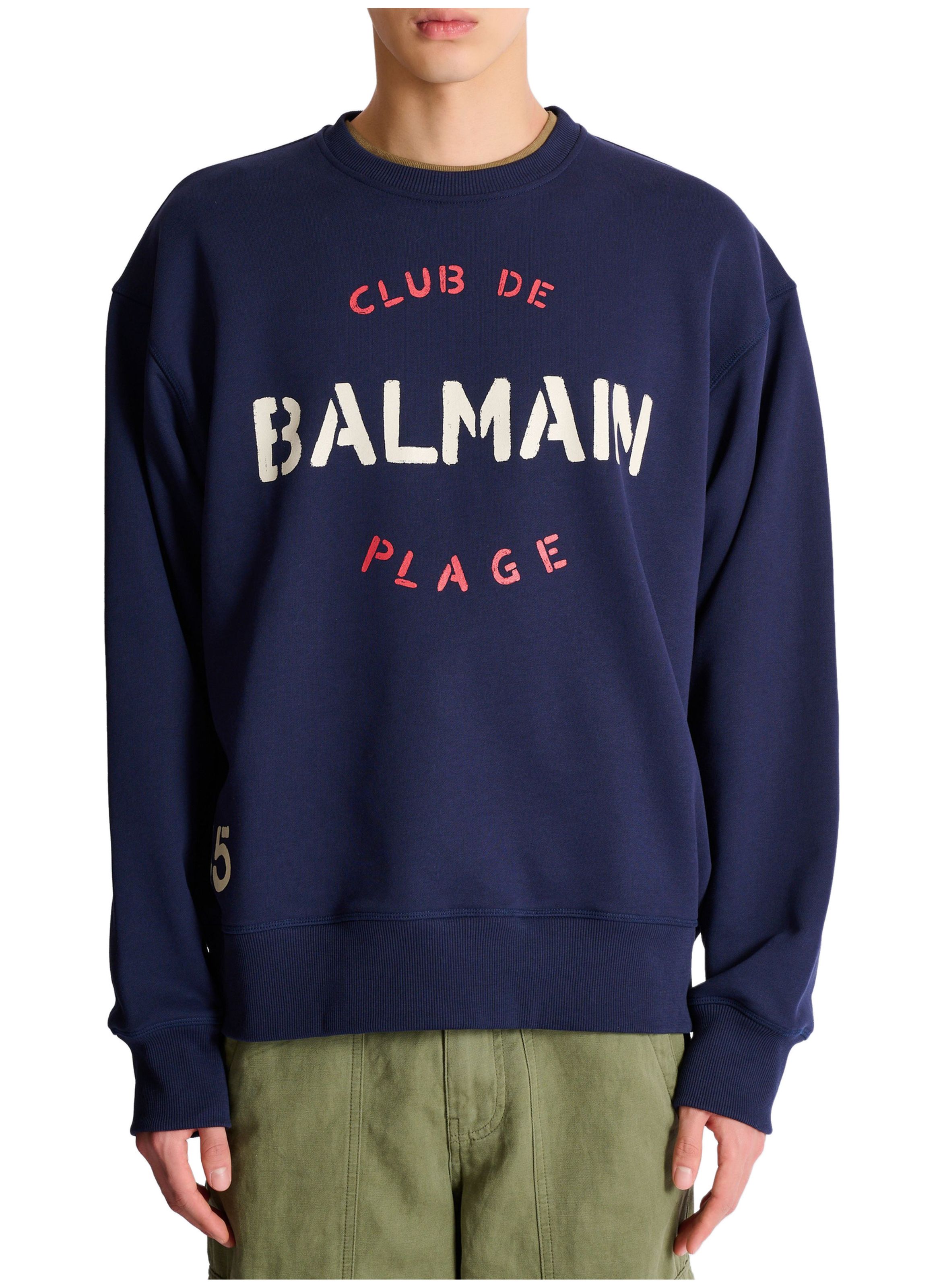 Sweat-shirt imprimé balmain club BALMAIN Bleu