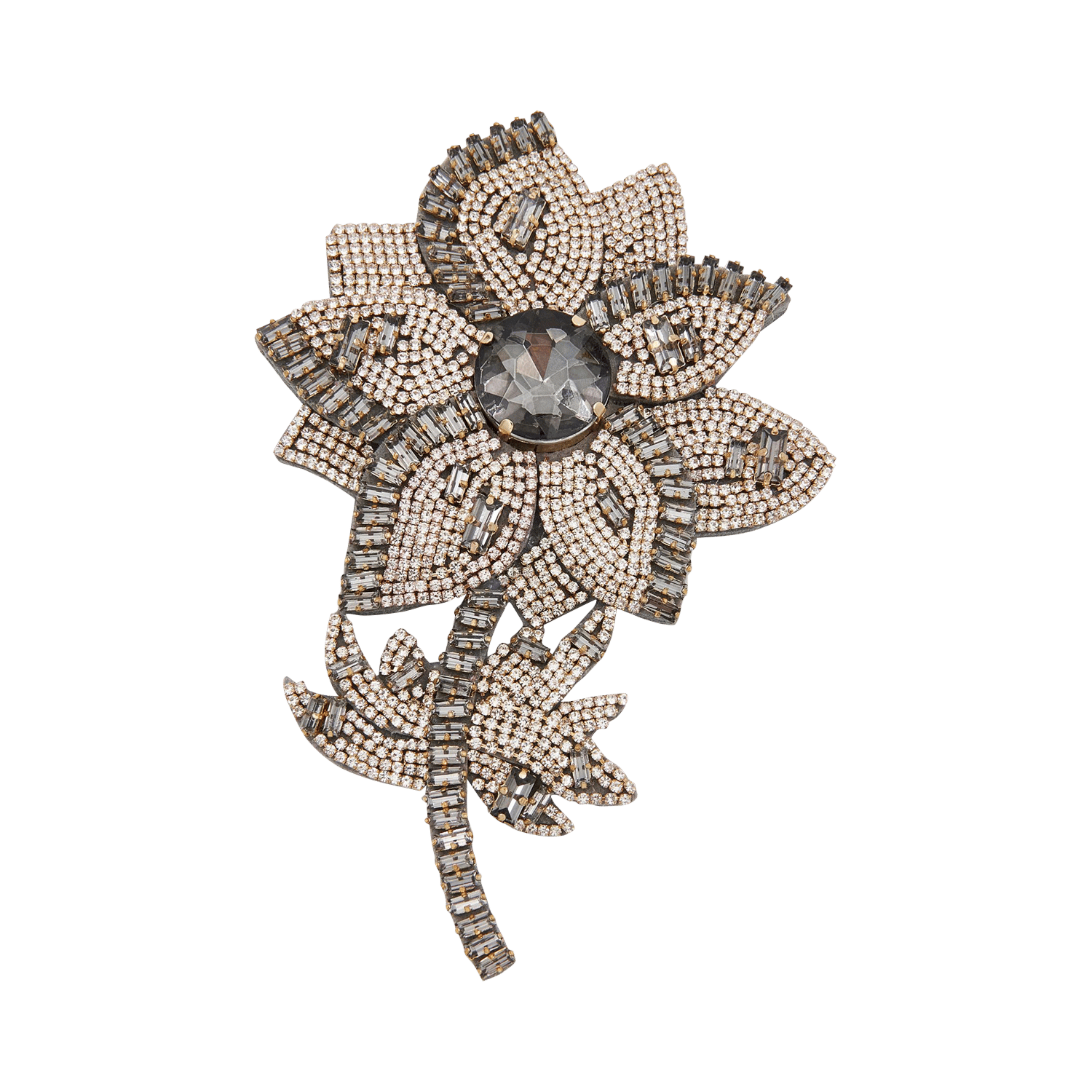 Broche fleur à strass Jamazing ESSENTIEL ANTWERP Gris
