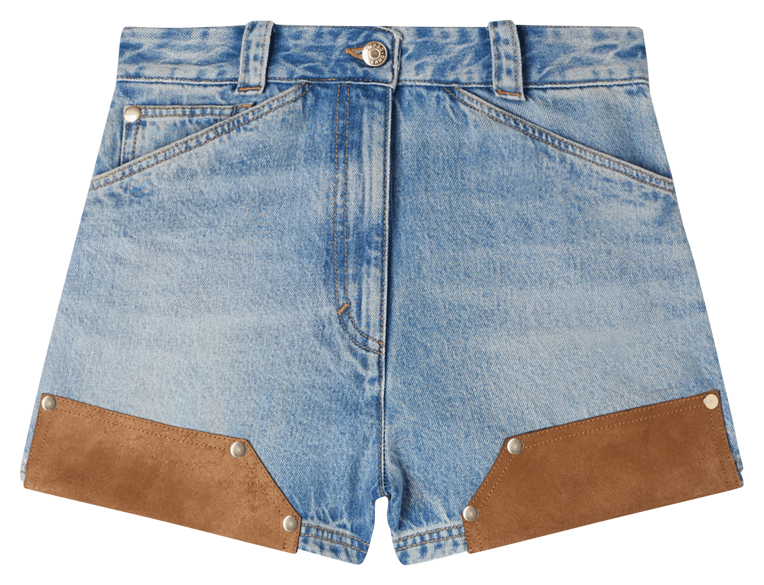 Short droit en coton SANDRO Bleu