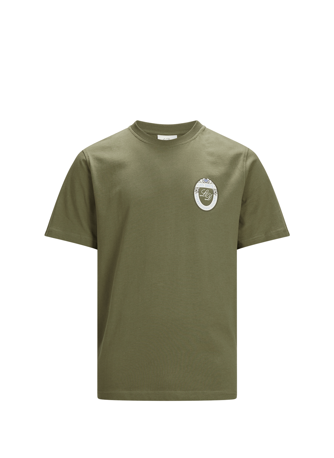 Brady round neck cotton T-shirt LES DEUX Green