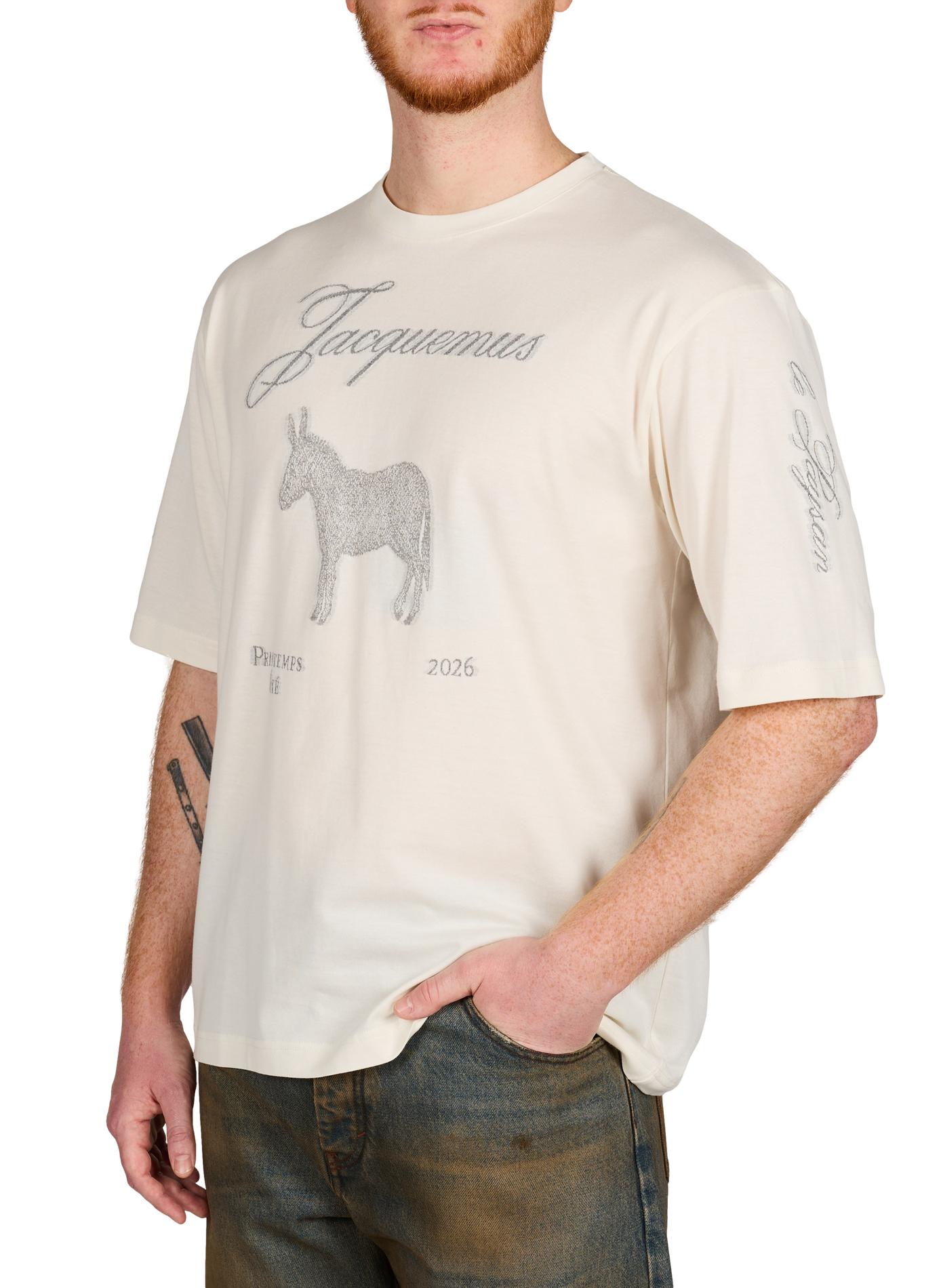 Printed cotton T-shirt JACQUEMUS White