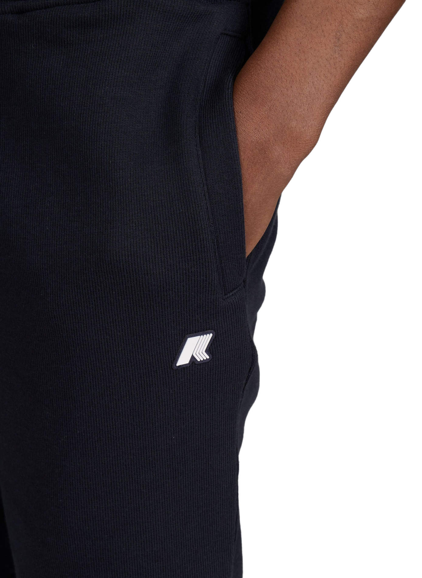 Short à cordons en coton mélangé K-WAY Bleu