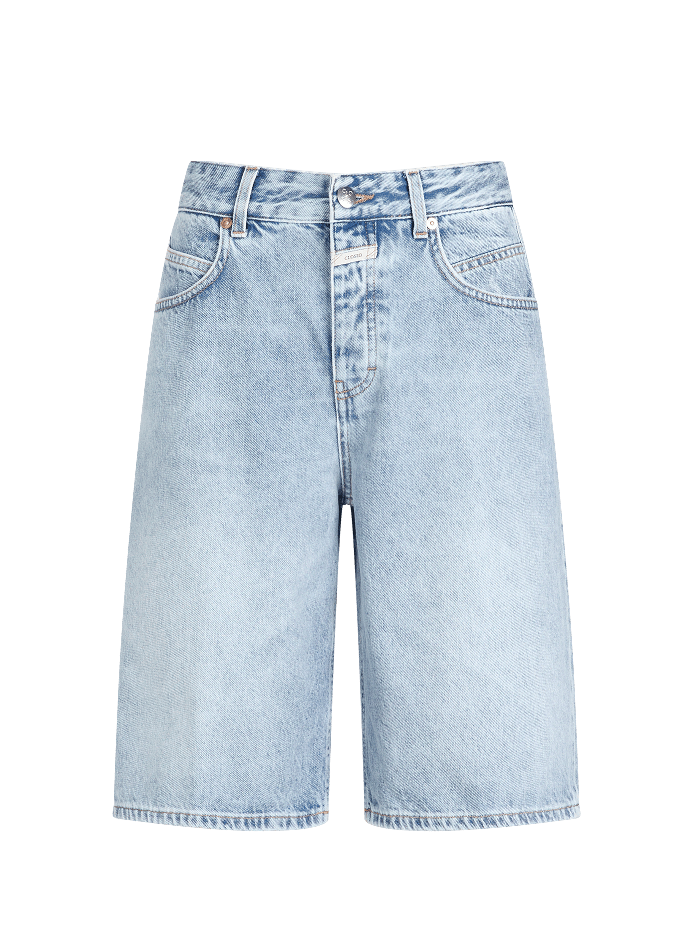 Straight Bermuda shorts in cotton denim and recycled cotton CLOSED Blue