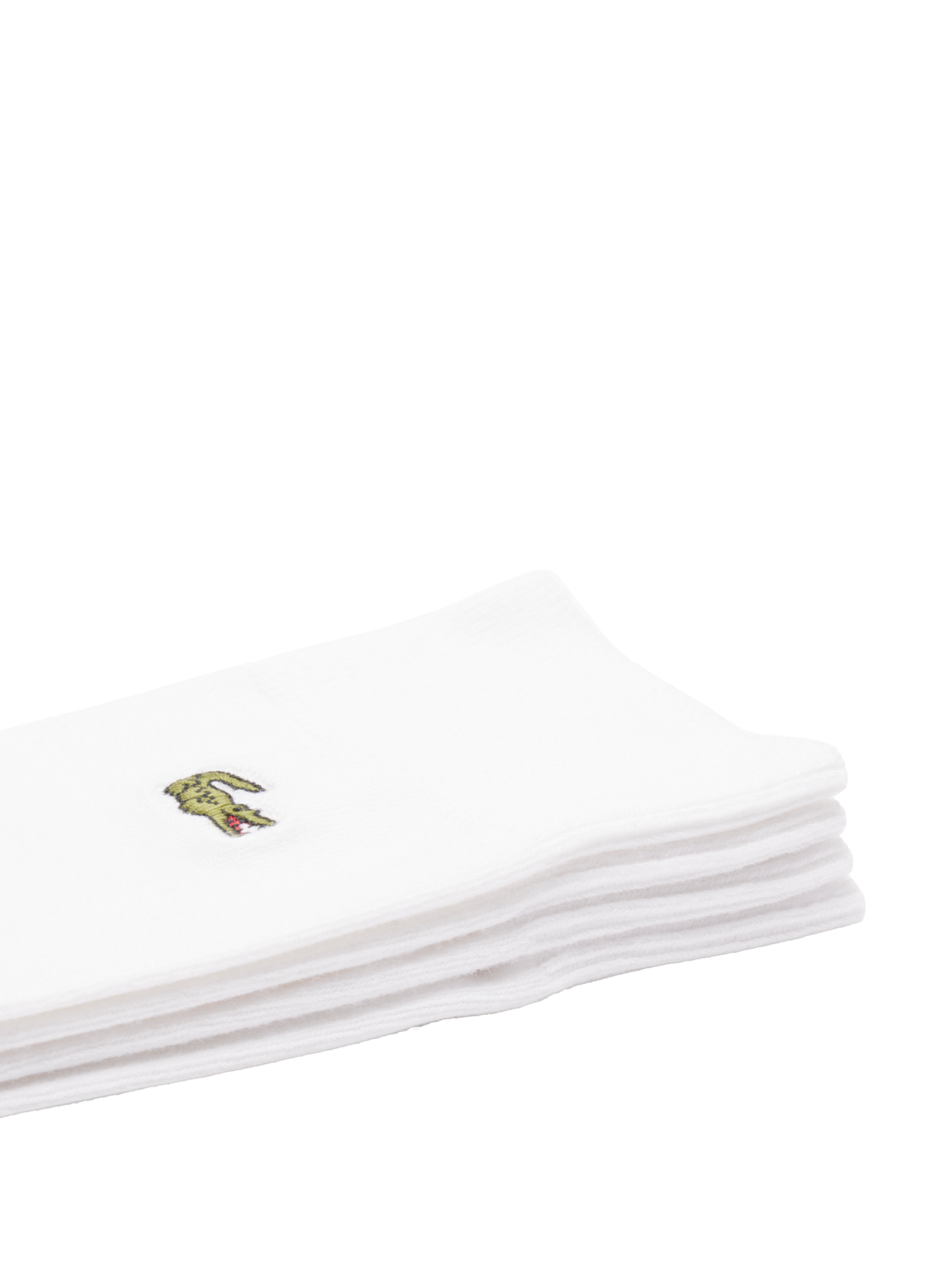 Lot de 2 paires de chaussettes en coton mélangé LACOSTE Blanc