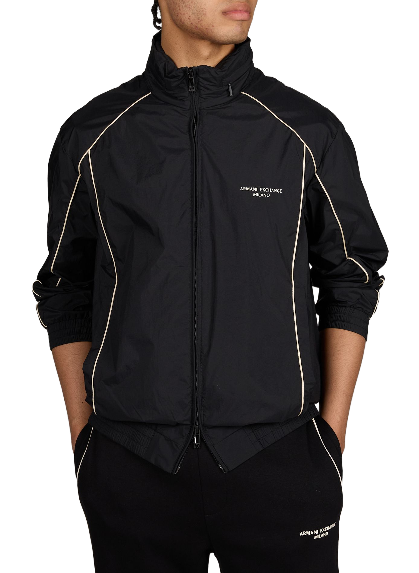 Blouson matelassé à col montant ARMANI EXCHANGE Noir