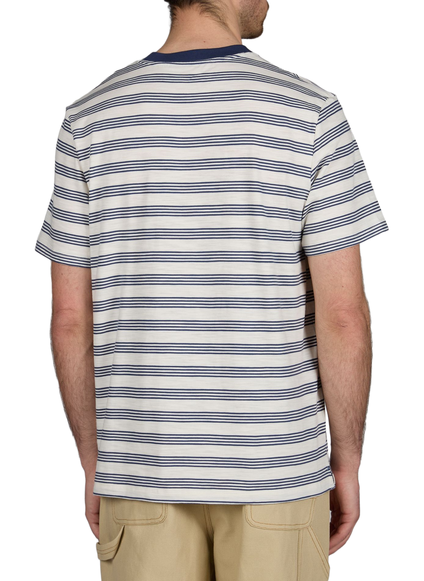 T-shirt rayé manches courtes en coton TIMBERLAND Bleu