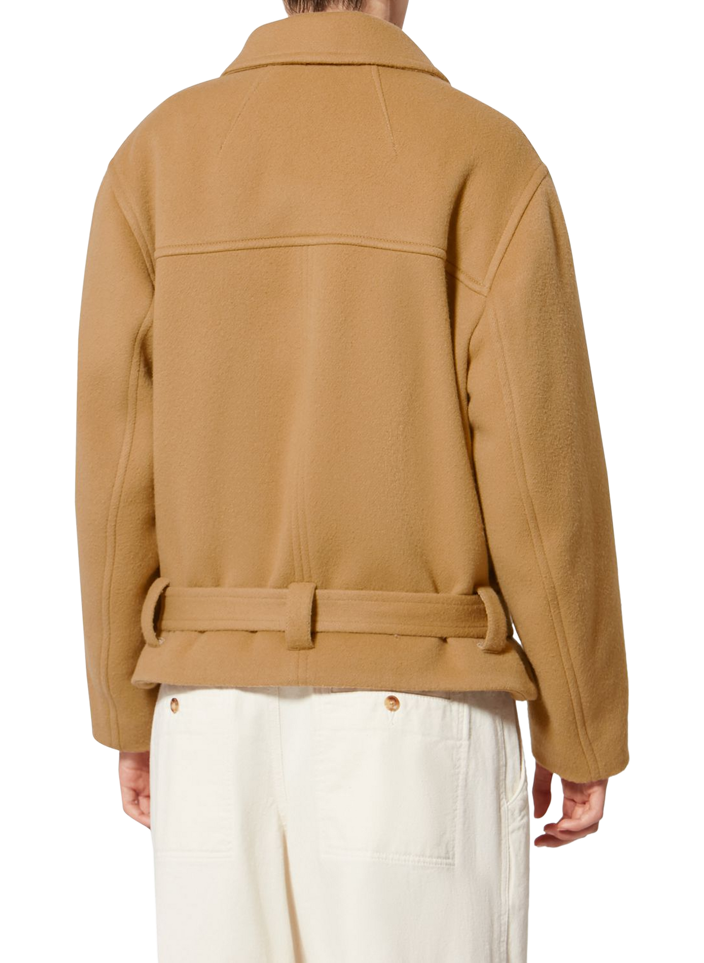 Short coat Warna in virgin wool and cashmere ISABEL MARANT Brown