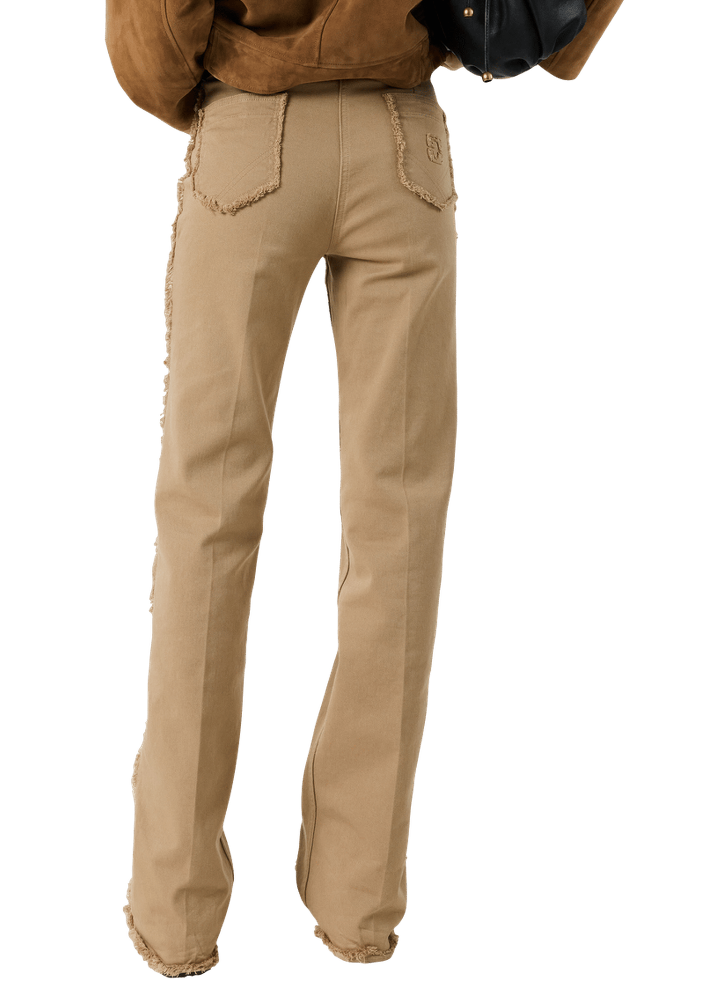 Jean flare à franges - anna GERARD DAREL Beige