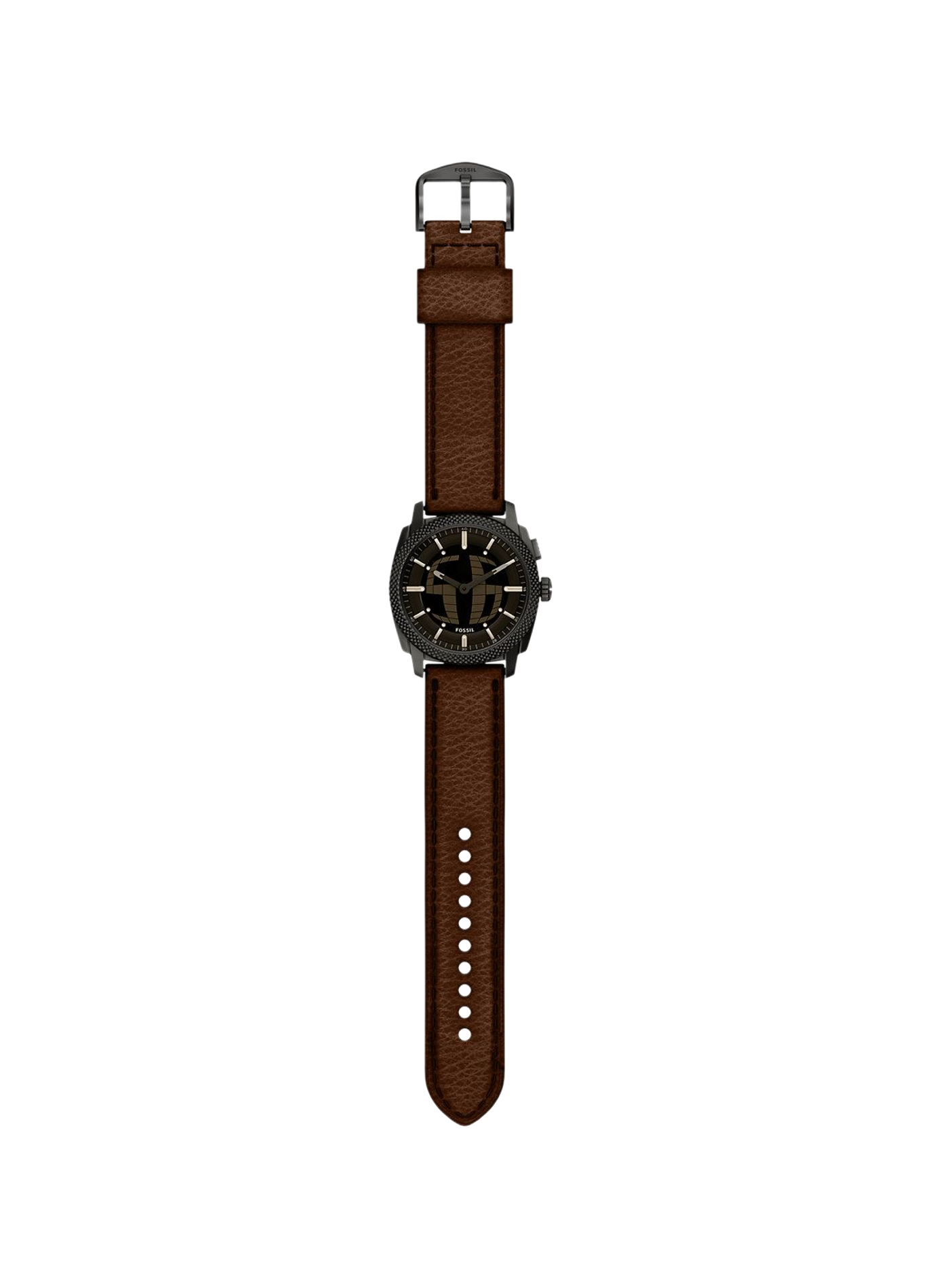 Montre quartz Machine Bic Tic en cuir FOSSIL Noir