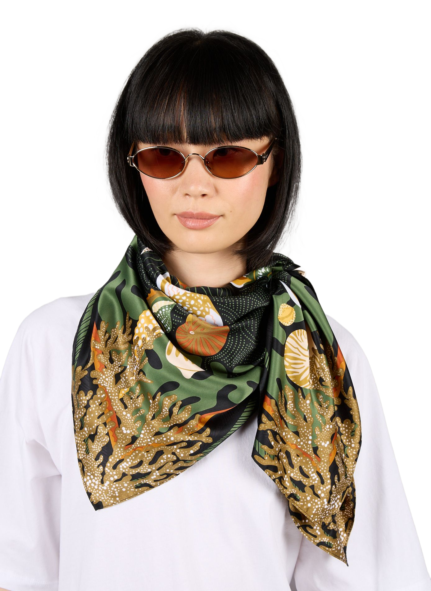 Foulard imprimé Coral WILD Noir