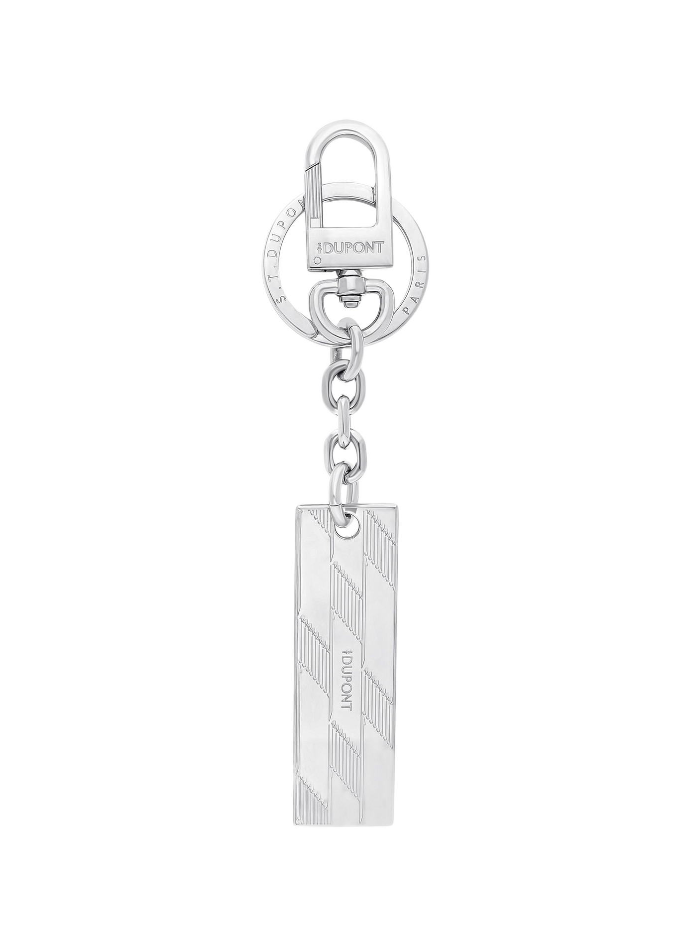 Schlüsselanhänger Monogramm 1872 S.T. DUPONT Silber