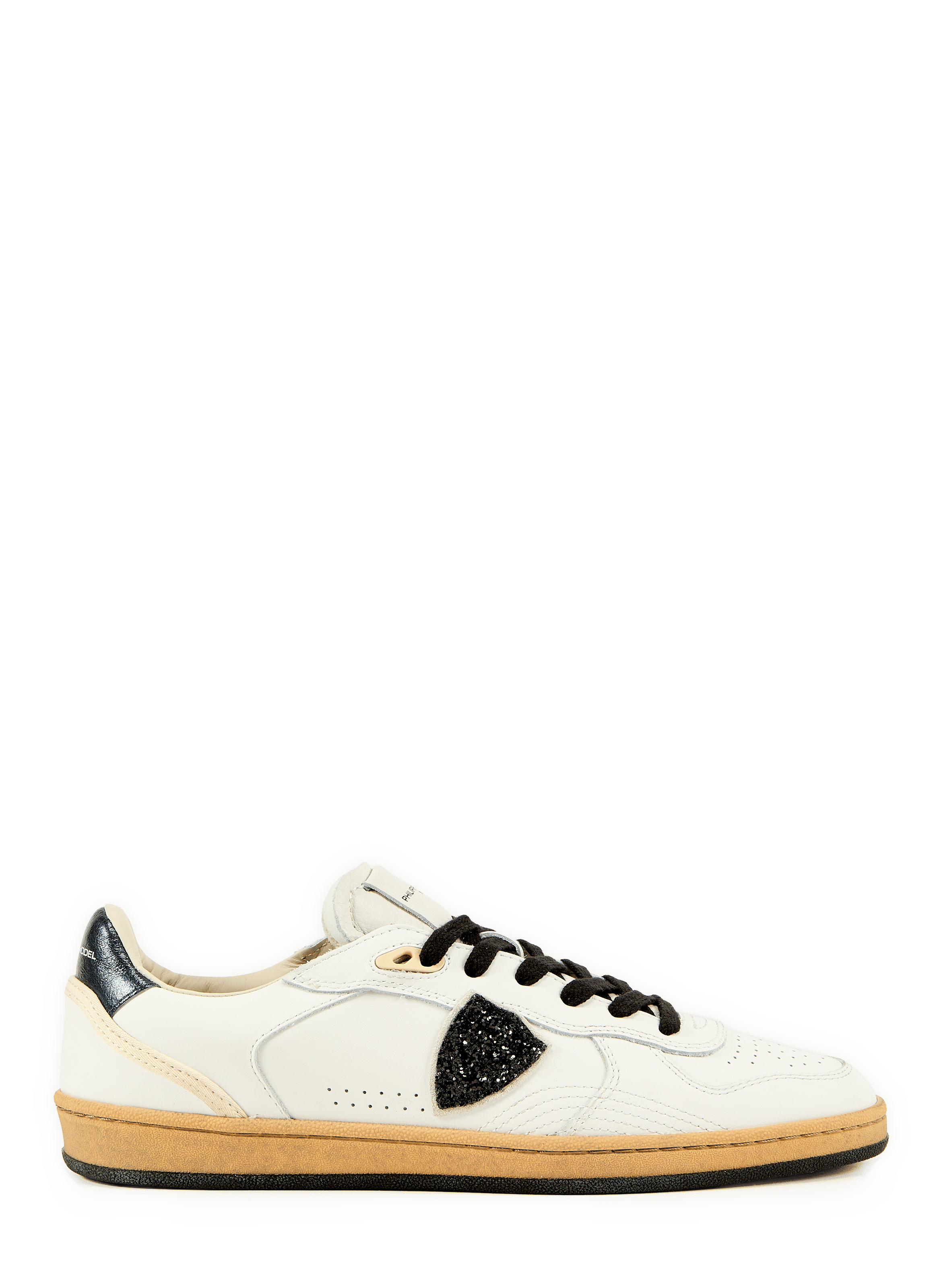 Baskets basses en cuir mélangé PHILIPPE MODEL Blanc